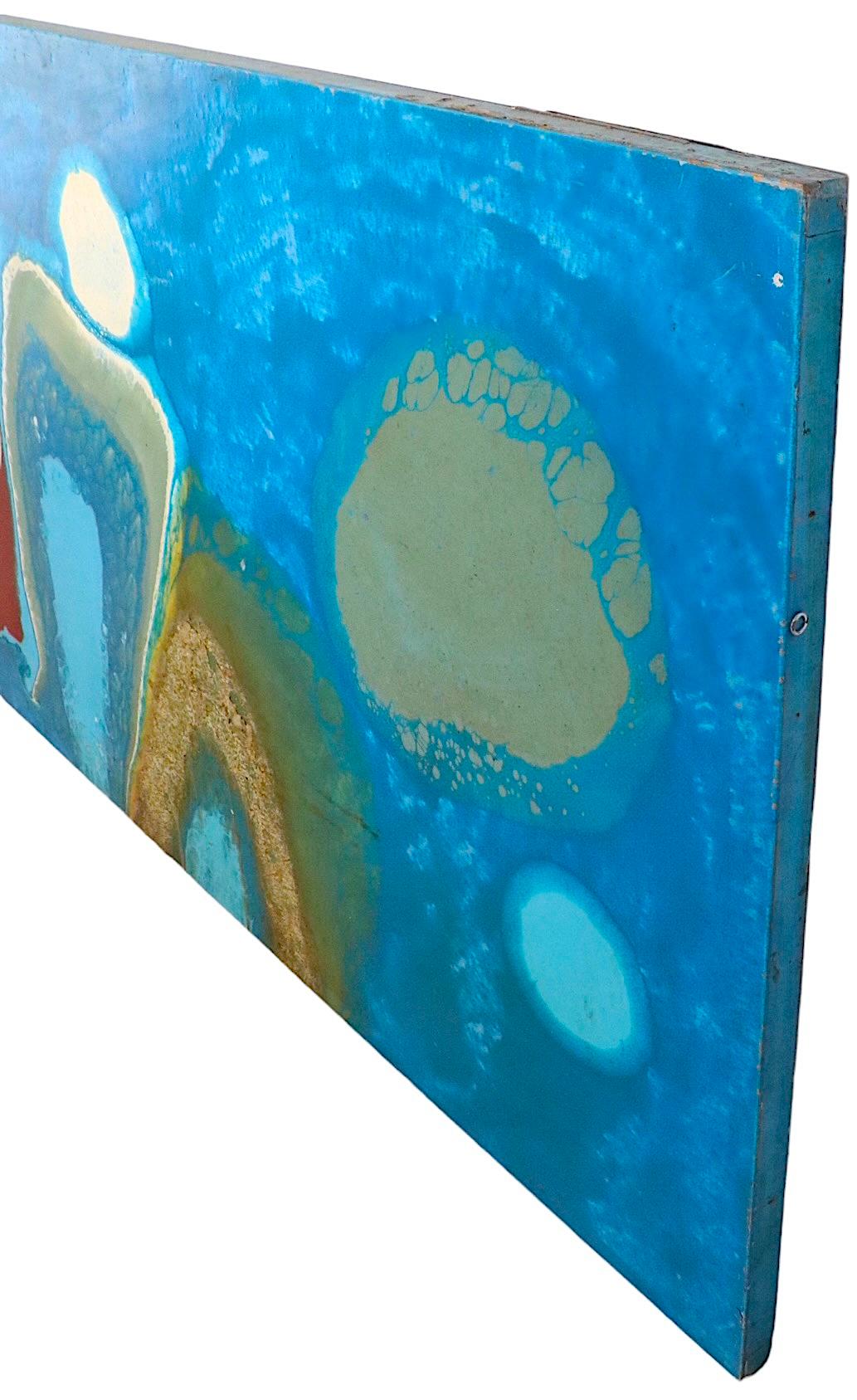 Large Abstract Resin Painting by Noted Artist Anita Weschler  For Sale 1