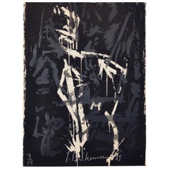 Large Abstract Screen Print by the Danish Artist Jens Birkemose