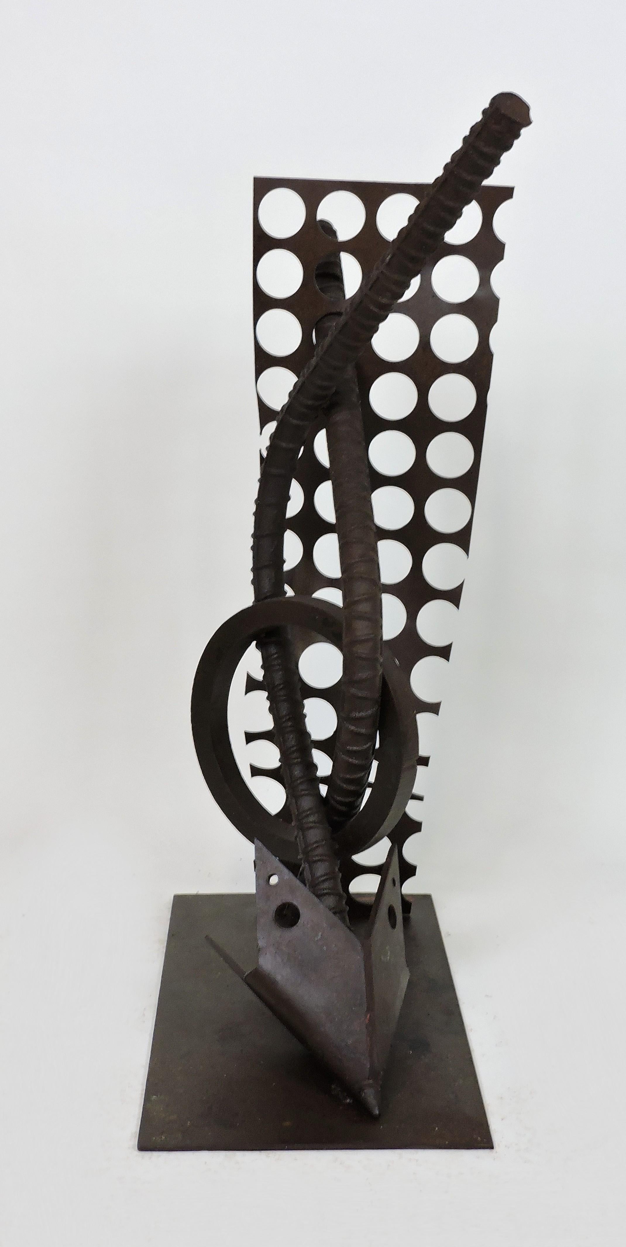 Large and intriguing welded steel sculpture 