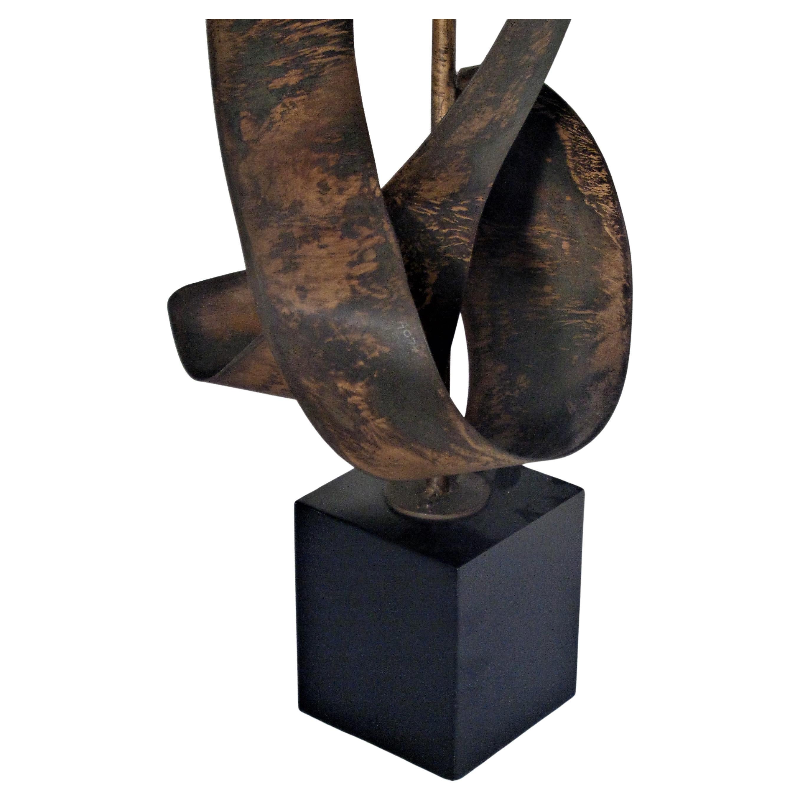  Abstract Ribbon Sculpture Laurel Lamp Harold Weiss / Richard Barr, Circa 1960  1