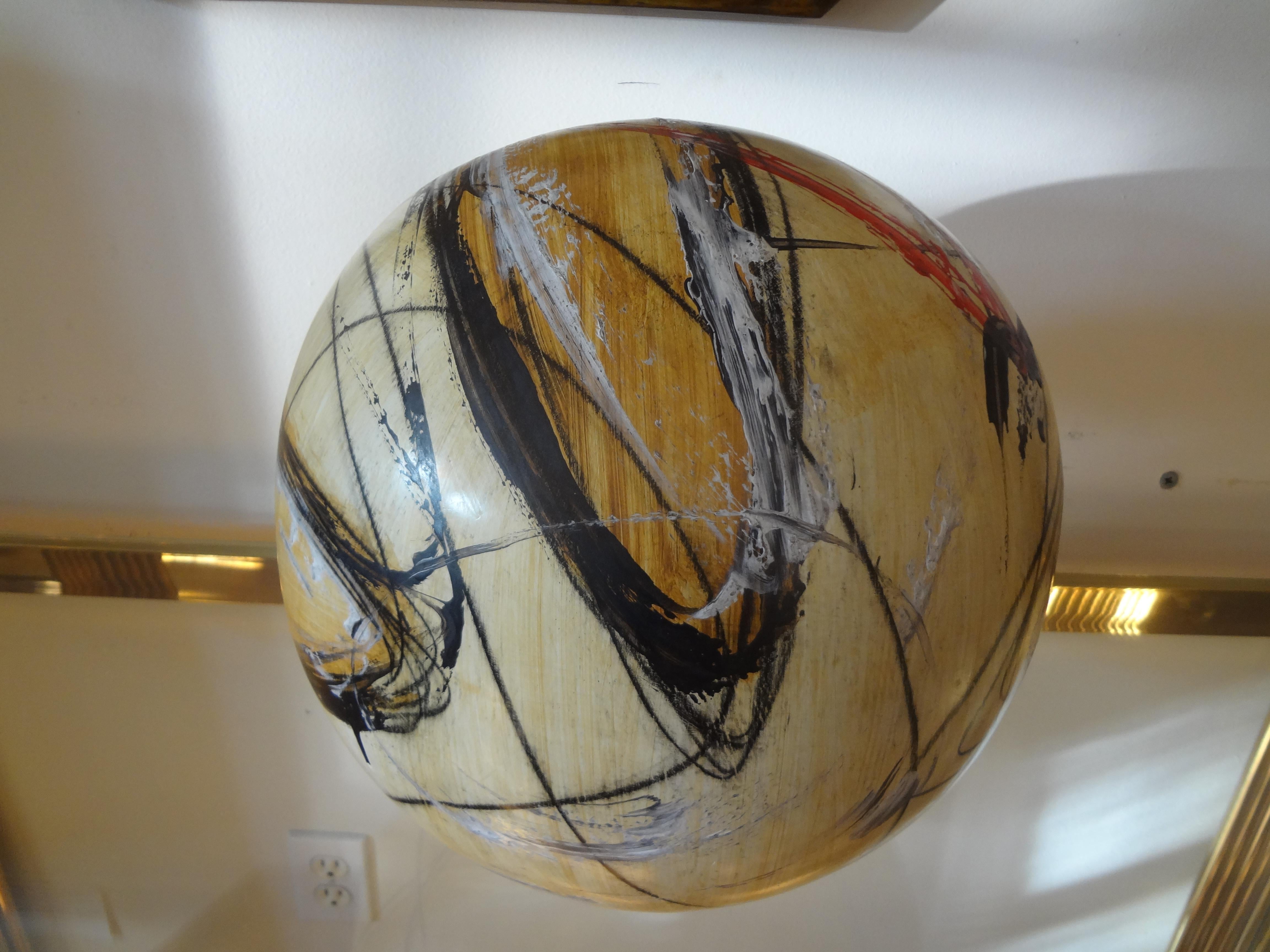 Large Abstract Sphere Sculpture by Yuri Zatarain In Good Condition In Houston, TX