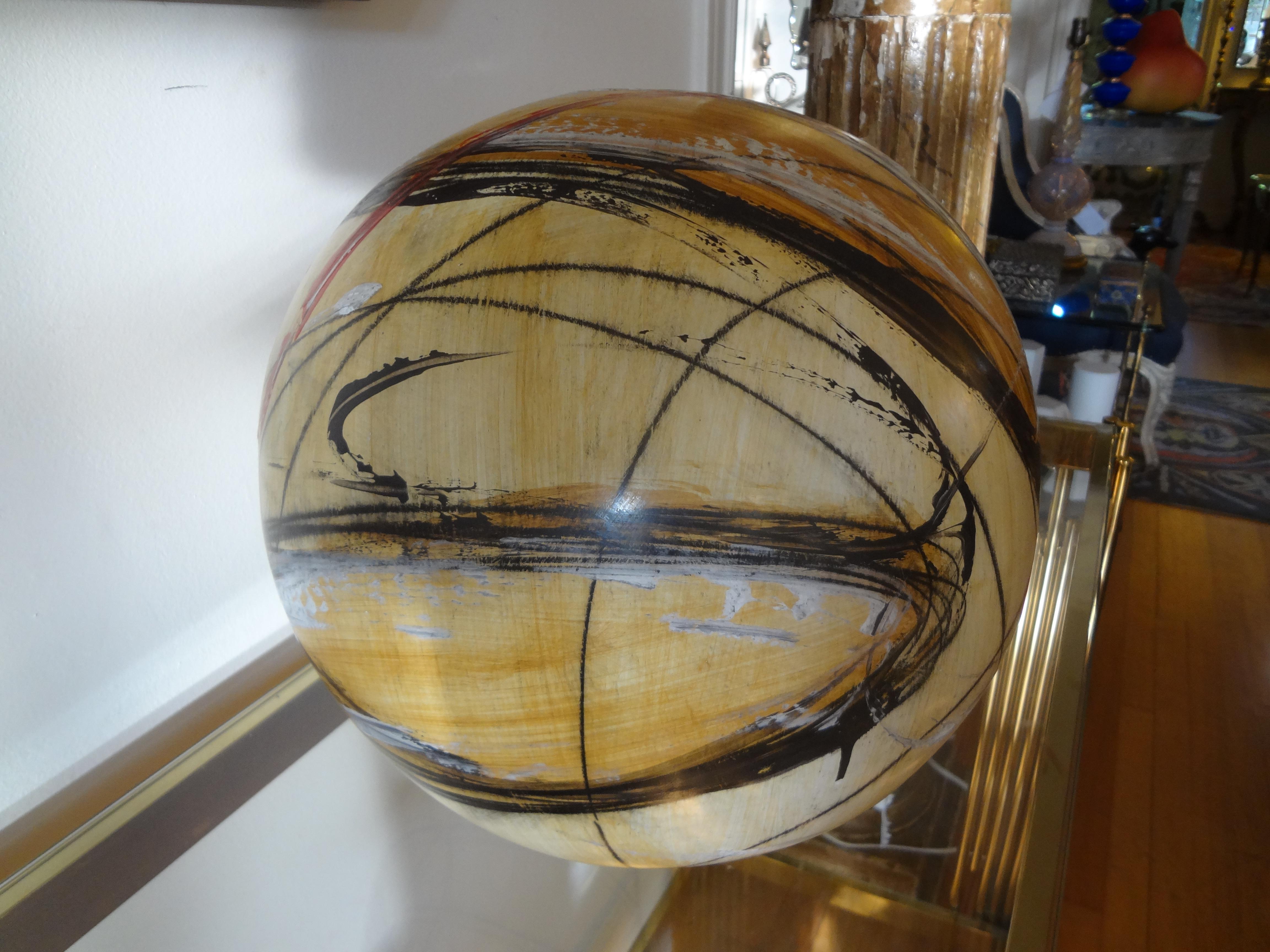 20th Century Large Abstract Sphere Sculpture by Yuri Zatarain