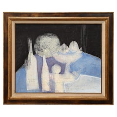Large Abstract Still life Oil On Canvas By Karl Heeremans (1937 –2010)