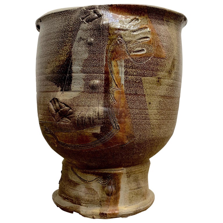 Large Abstract Stoneware Vessel, 1979 For Sale at 1stDibs