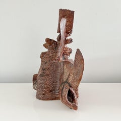 Large Abstract Vintage Studio Pottery Organic Sculpture Signed