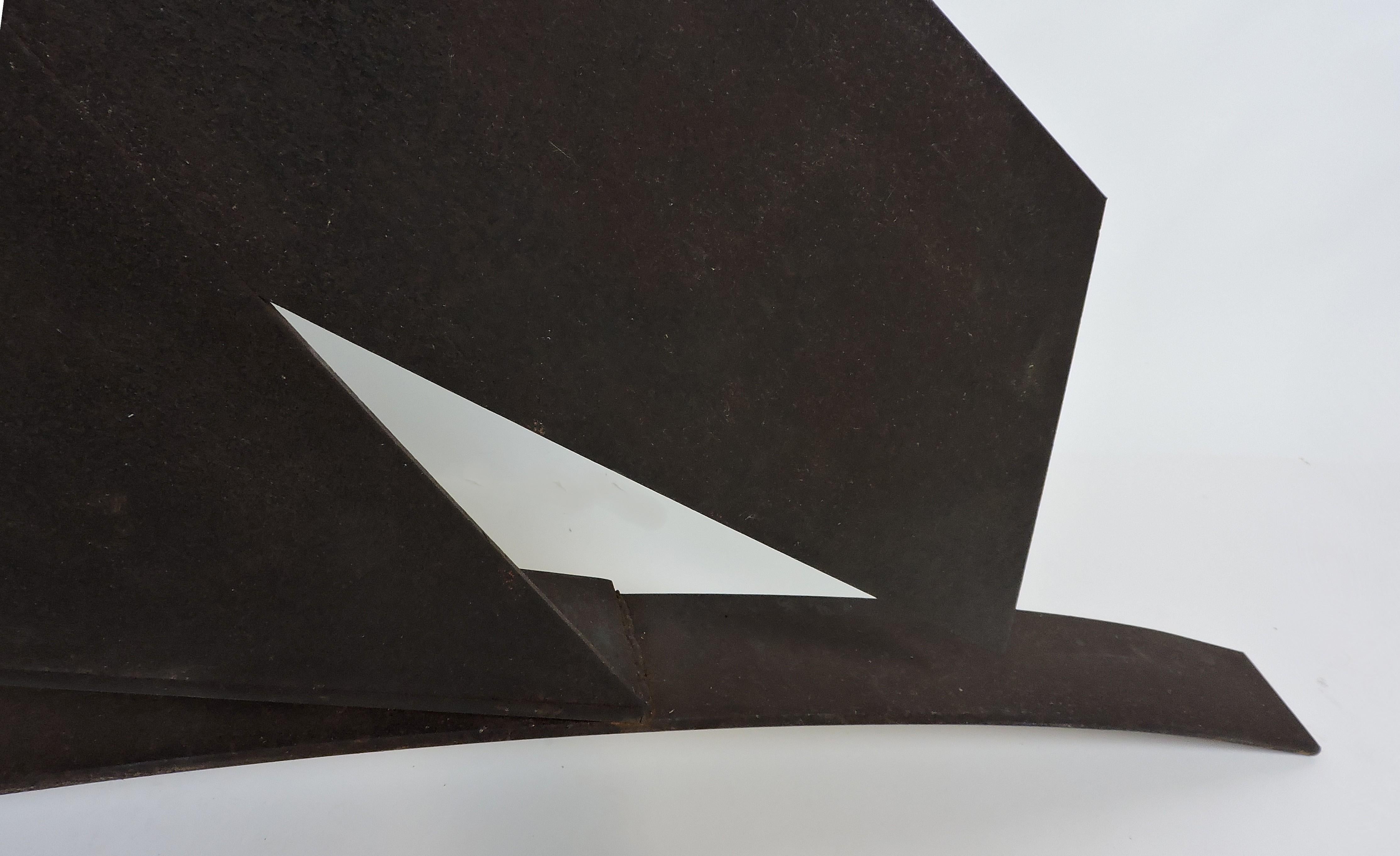 Minimalist Large Abstract Welded Steel Sculpture 