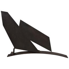 Large Abstract Welded Steel Sculpture "Bird on a Limb" by David Tothero