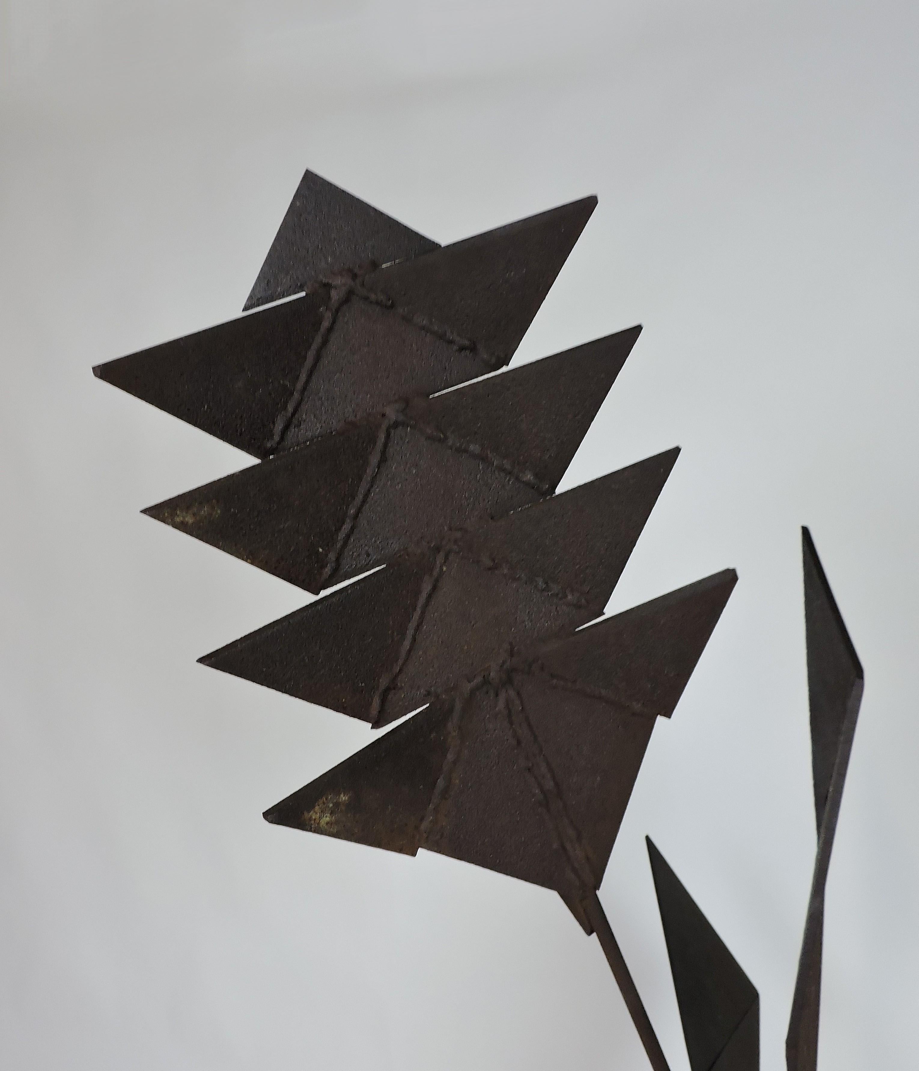 American Large Abstract Welded Steel Sculpture 