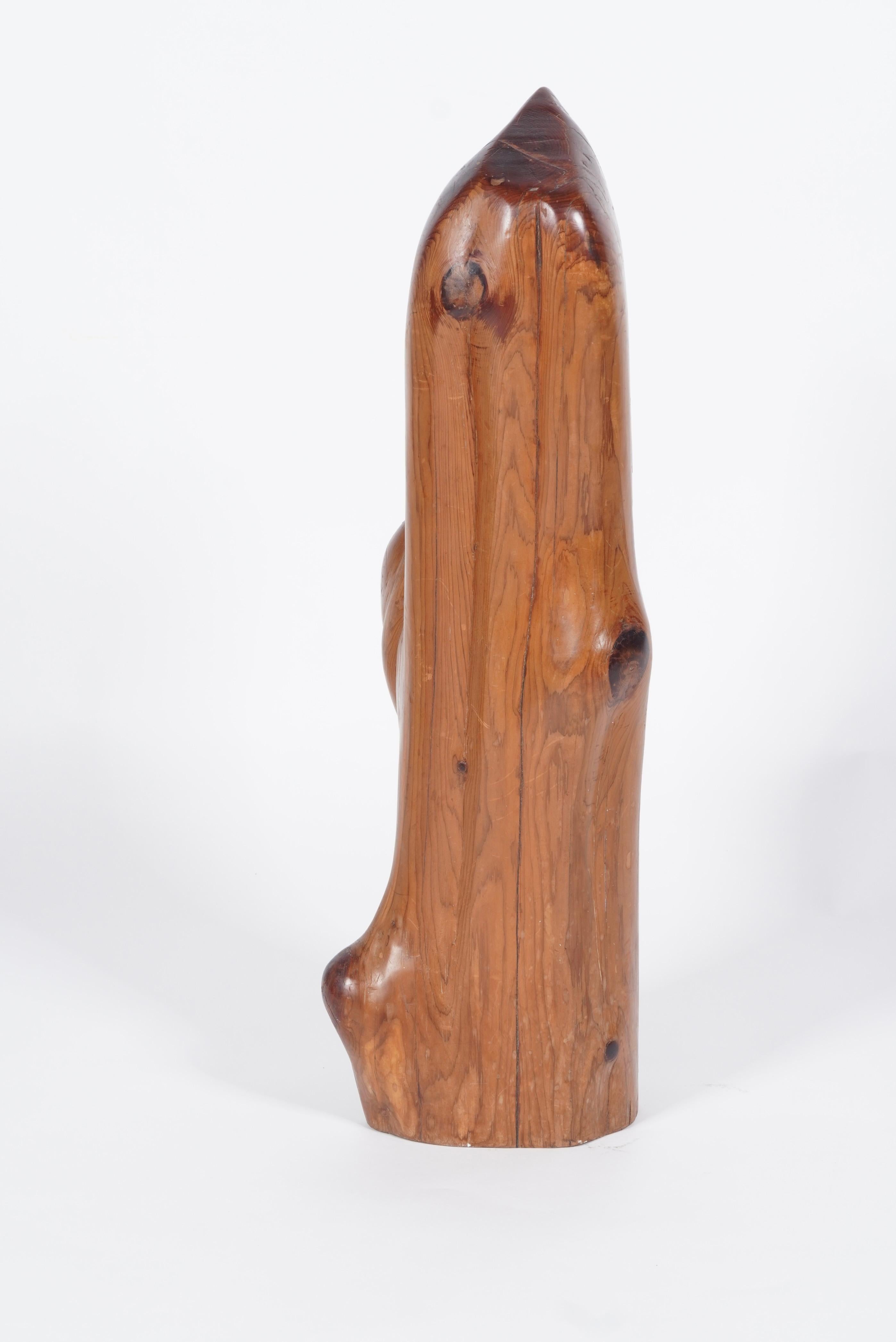 American Large Abstract Wooden Sculpture