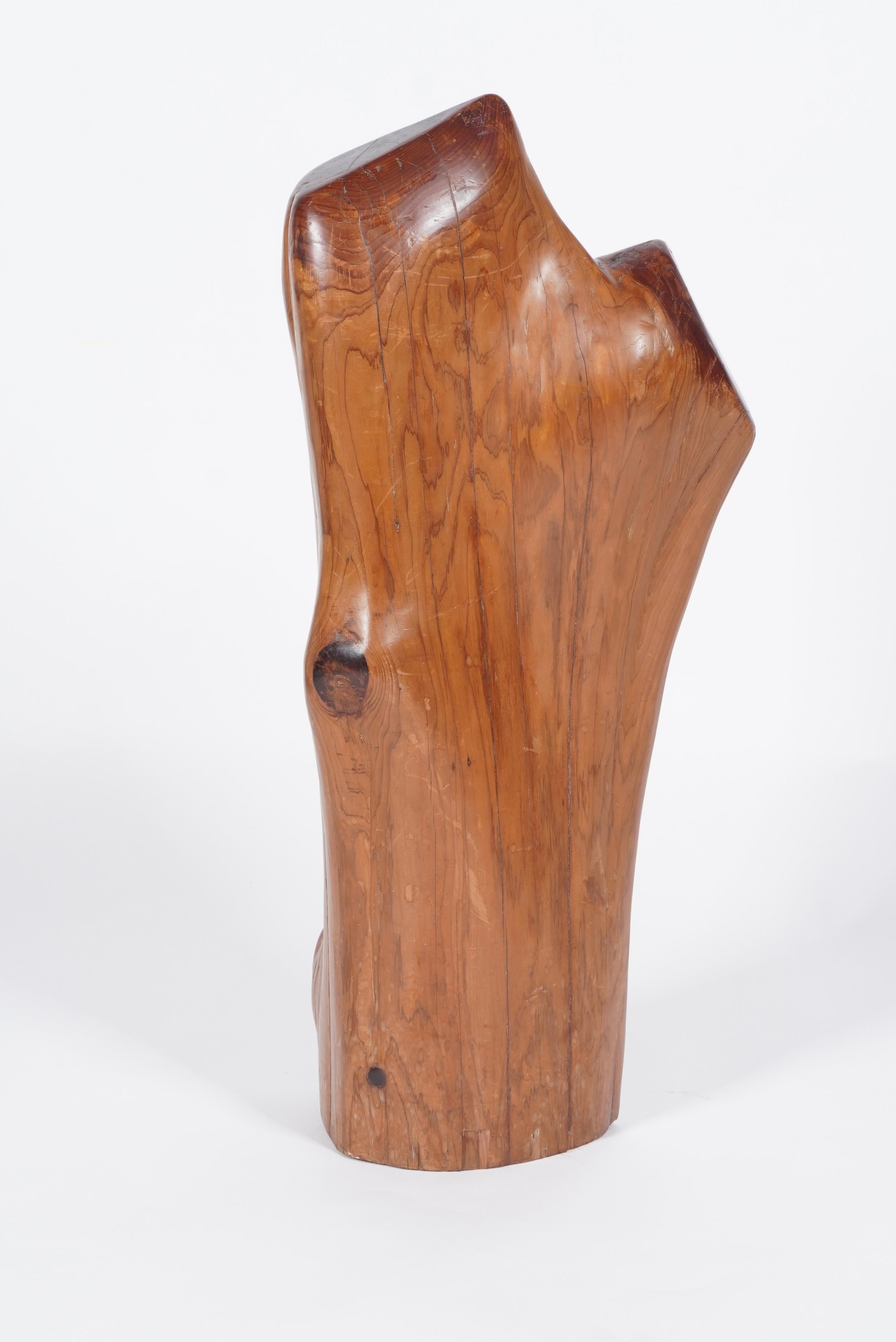 Mid-20th Century Large Abstract Wooden Sculpture