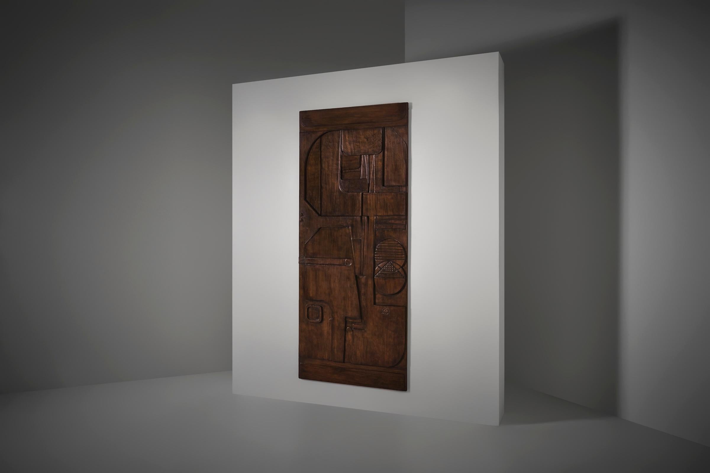 Großes abstraktes Wandrelief aus Holz von Nerone & Patuzzi für Gruppo NP2, 1960er Jahre im Angebot 5