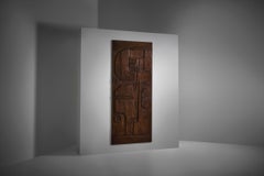 Gran relieve mural abstracto en madera de Nerone and Patuzzi para Gruppo NP2, años 60