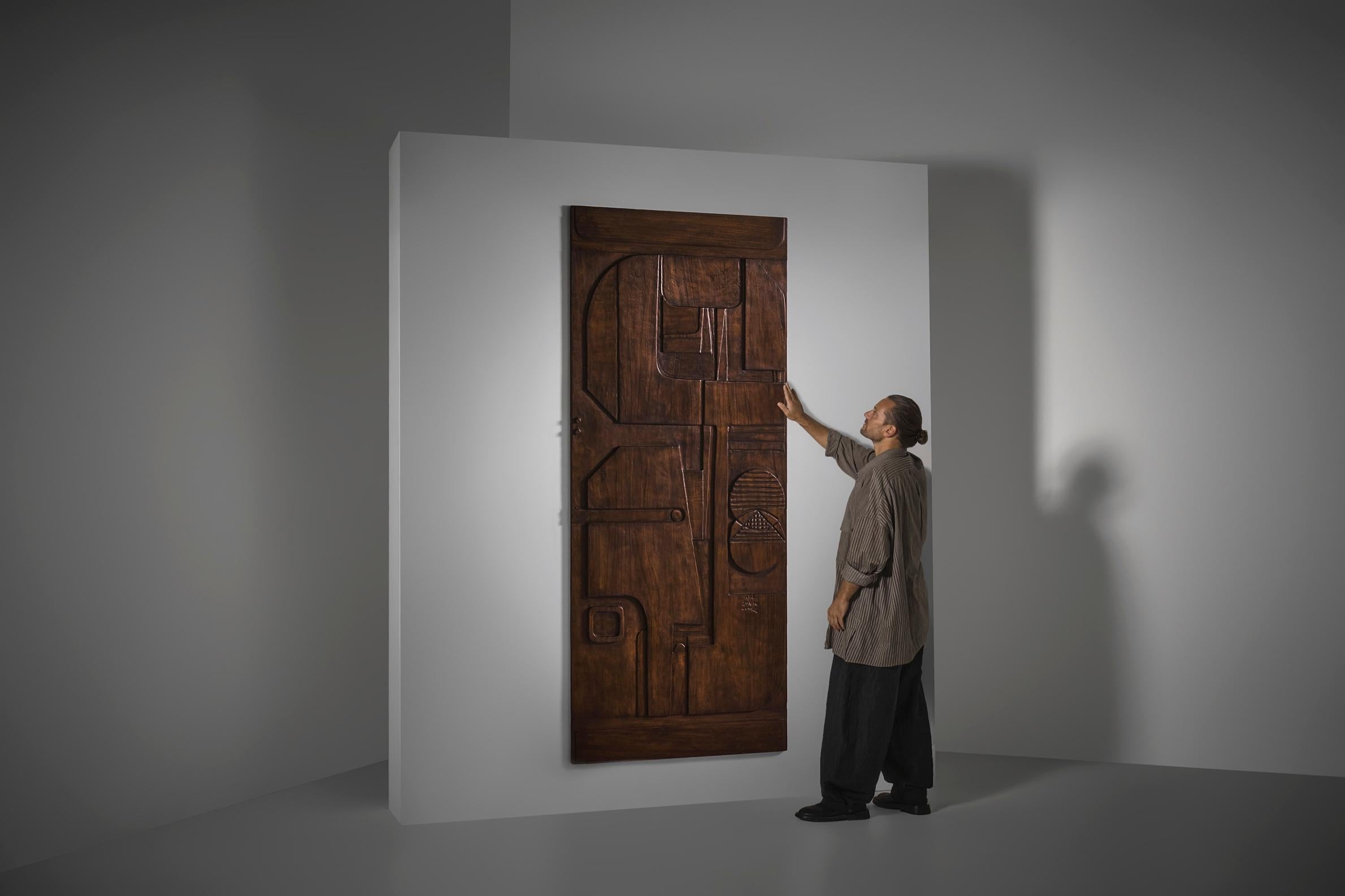 Großes abstraktes Wandrelief aus Holz von Nerone & Patuzzi für Gruppo NP2, 1960er Jahre im Angebot 2