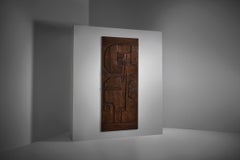 Grande rilievo astratto da parete in legno di Nerone and Patuzzi per il Gruppo NP2, anni '60