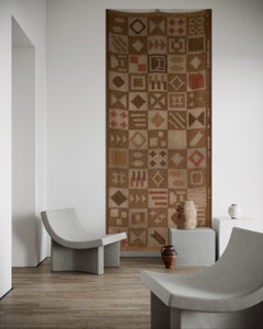 Large Abstract Wool Wall Tapestry, Sweden, 1988