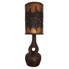 Large Accolay Lamp with Perforated Copper Lampshade