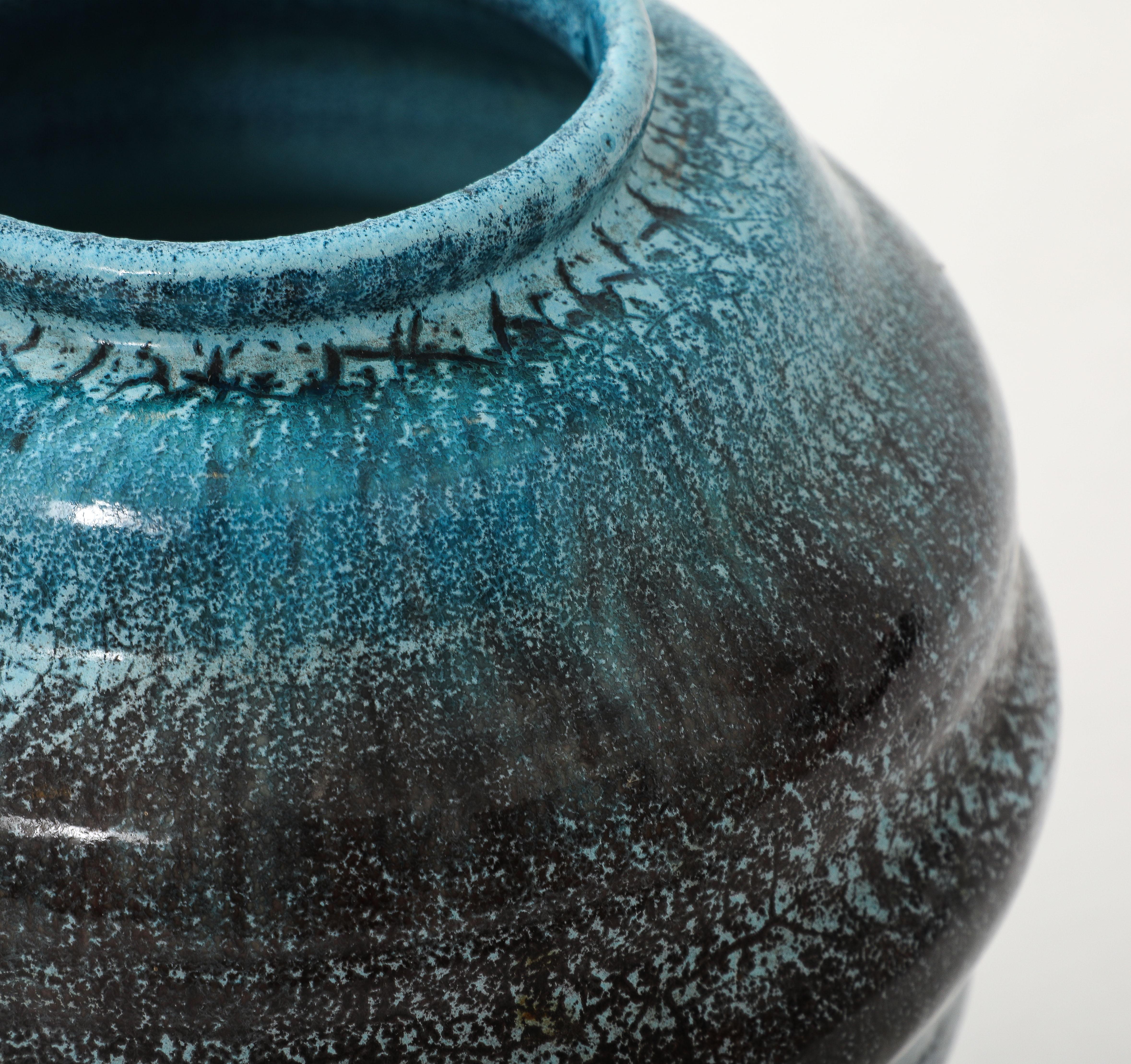 Large Accolay Turquoise Vessel For Sale 2