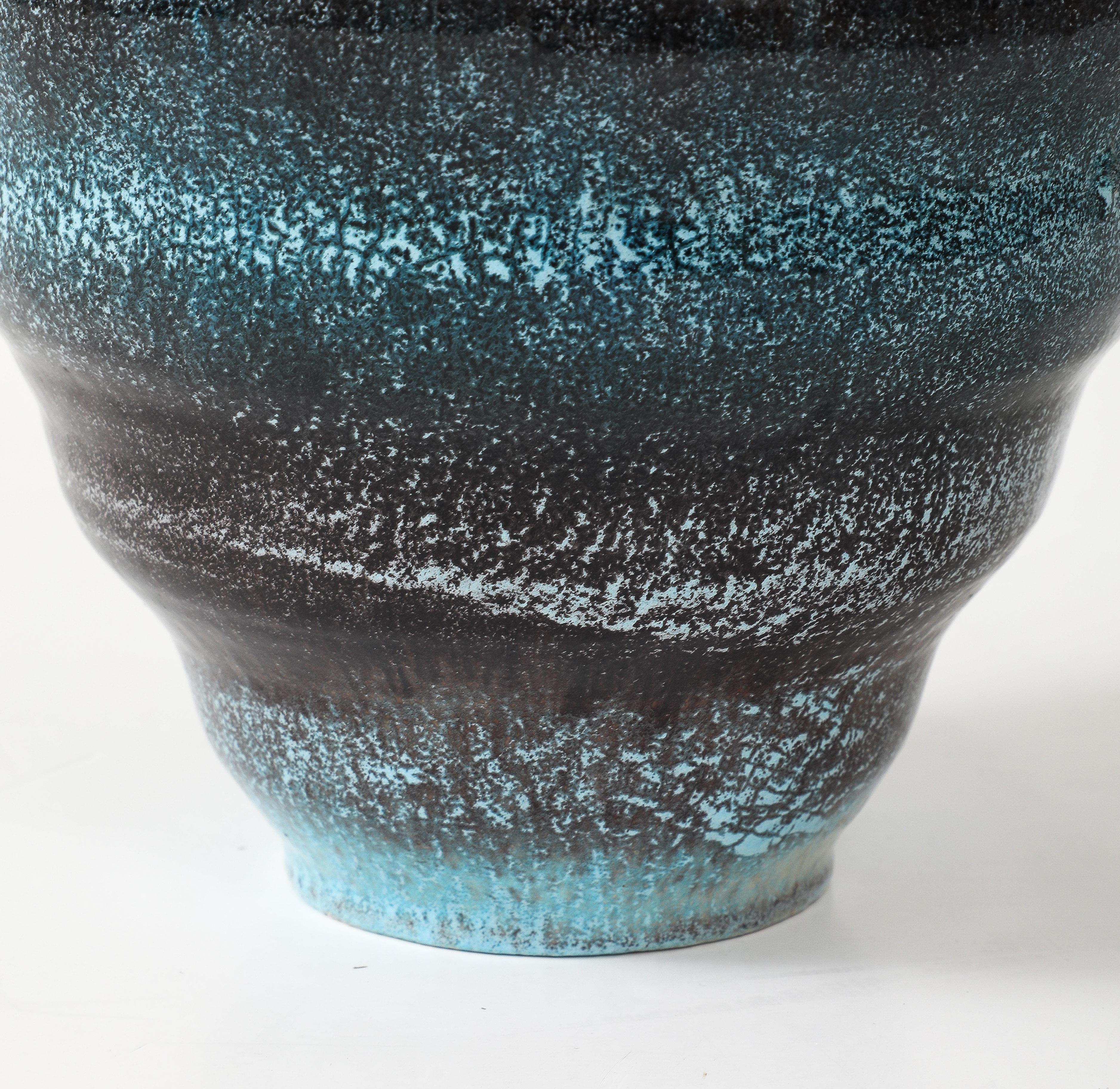 Large Accolay Turquoise Vessel For Sale 3