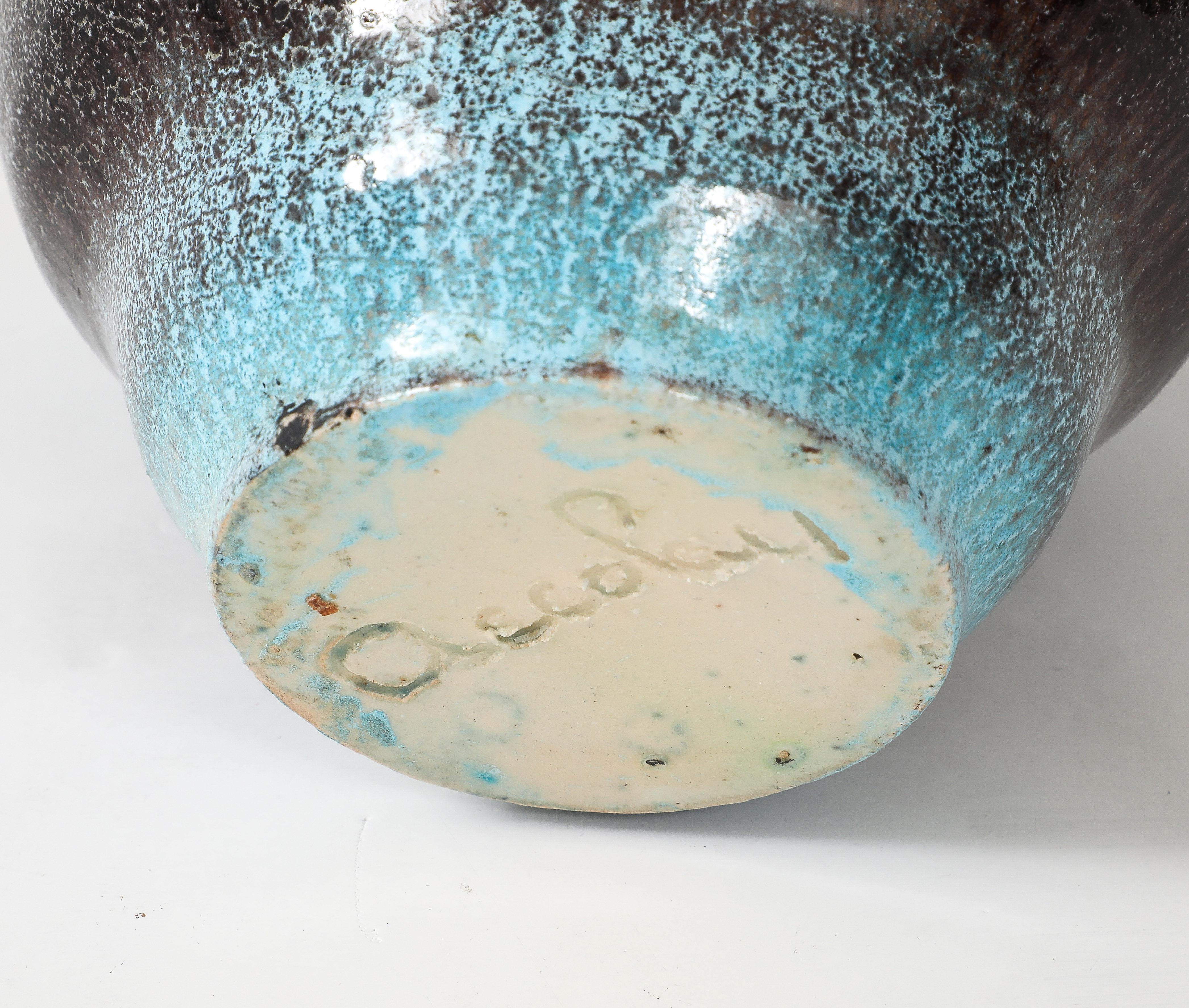 Large Accolay Turquoise Vessel For Sale 5