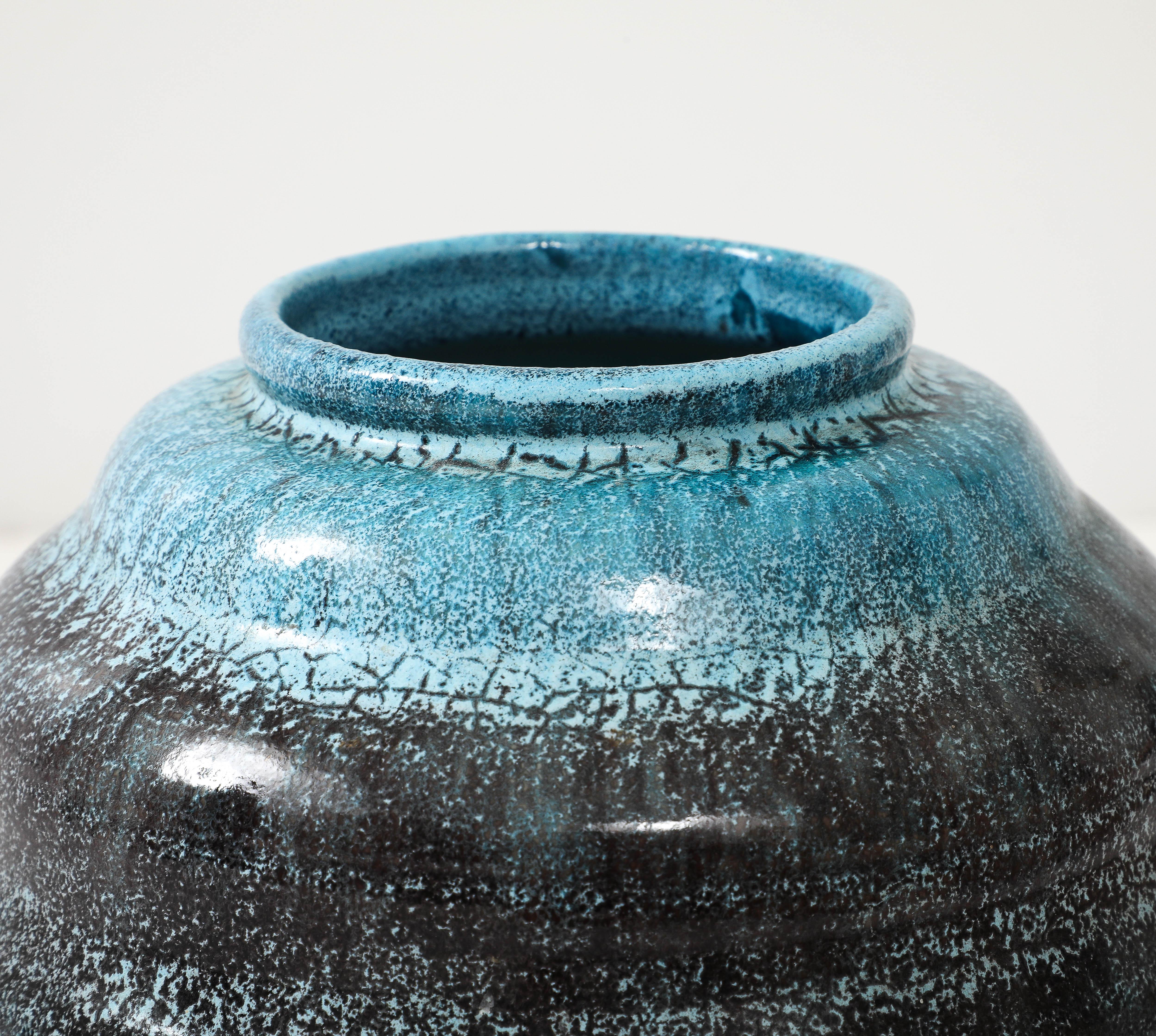 20th Century Large Accolay Turquoise Vessel For Sale