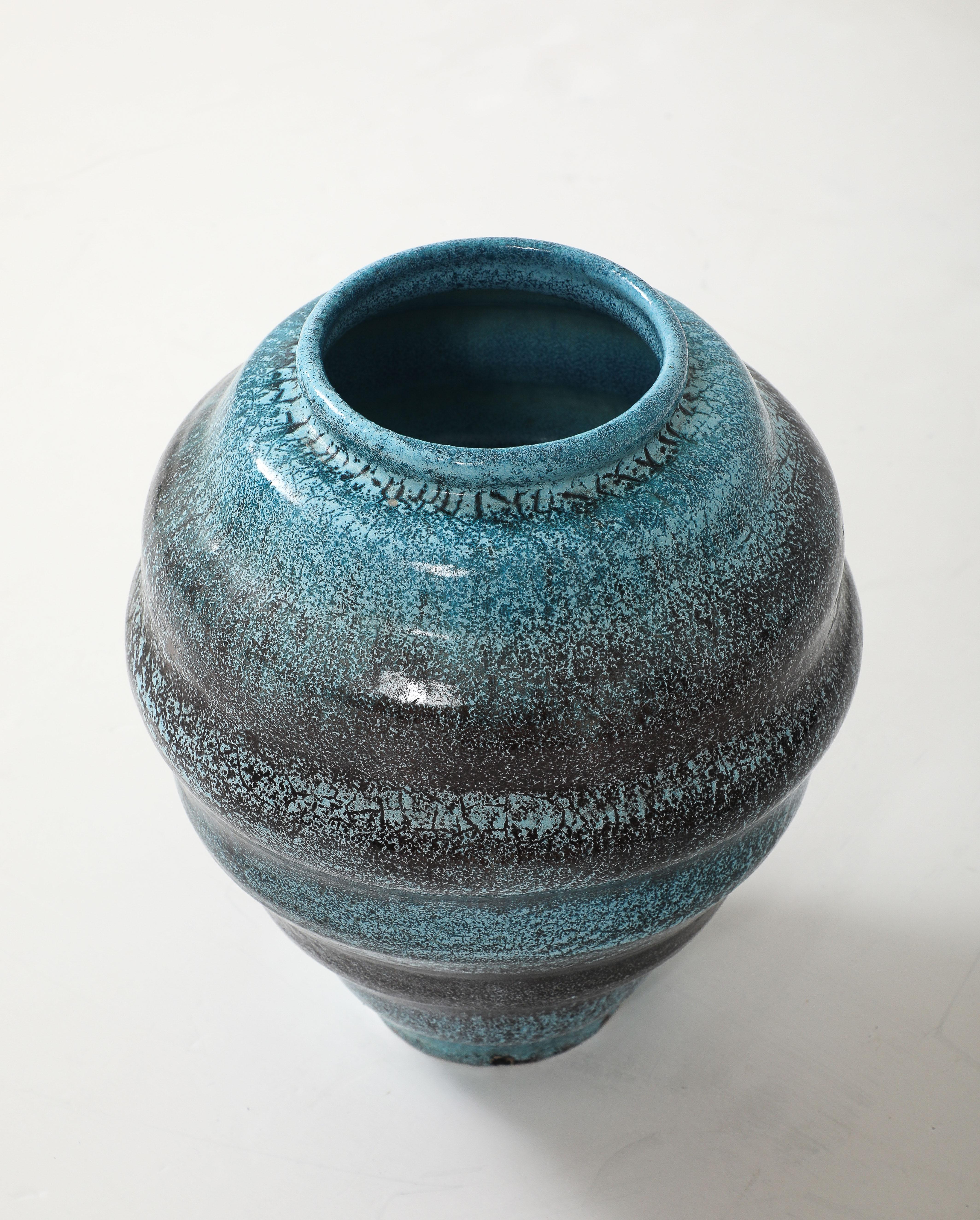 Large Accolay Turquoise Vessel For Sale 1