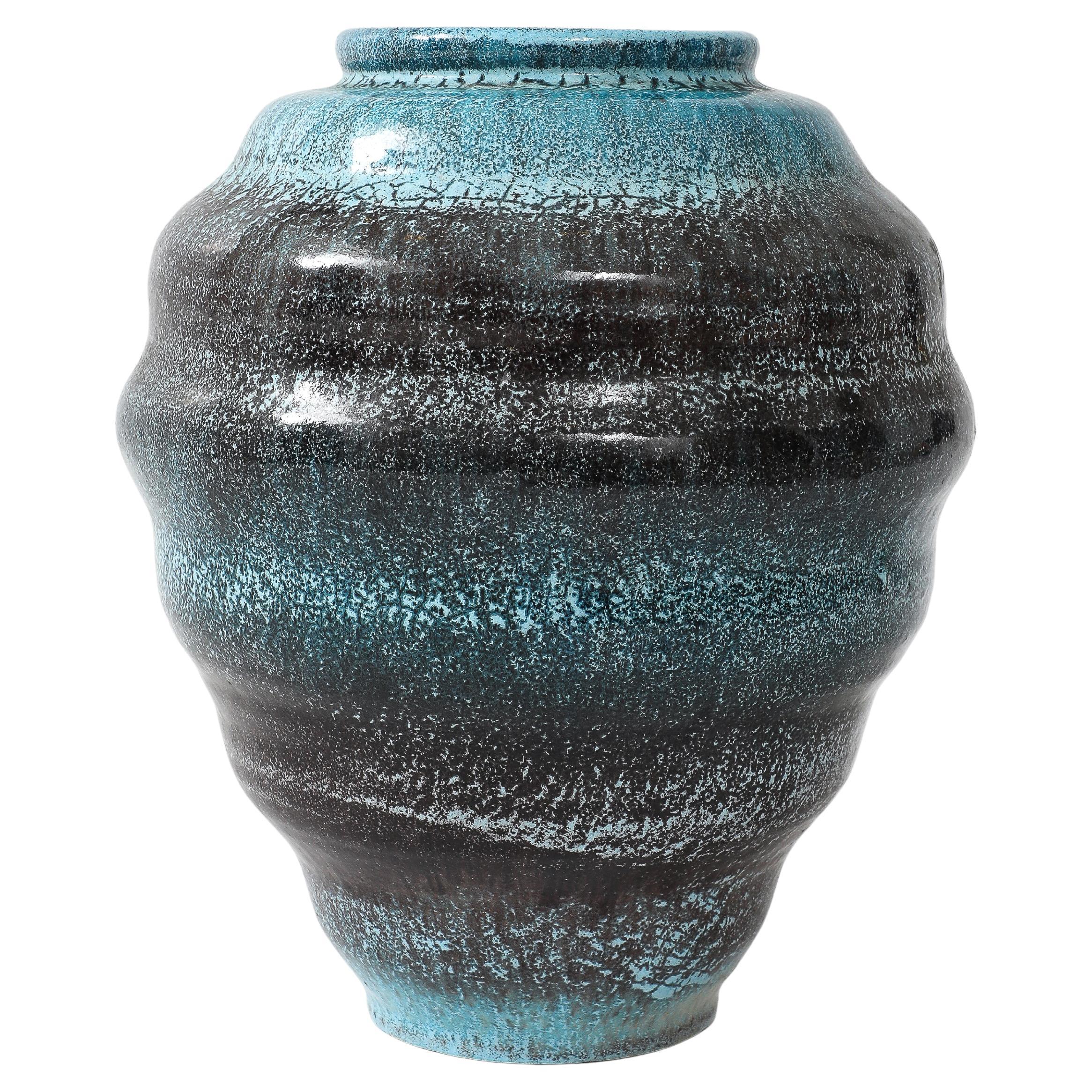 Large Accolay Turquoise Vessel For Sale