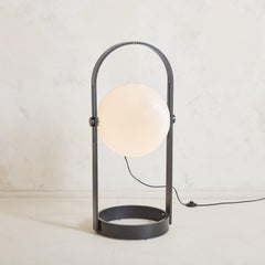 Large Acrylic Globe Floor Lamp Attributed to Temde Leuchten, Switzerland 1960s