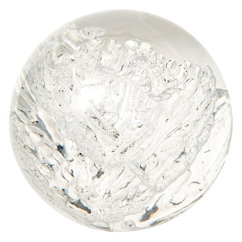 Large Acrylic Sphere Sculpture, Resin, Lucite