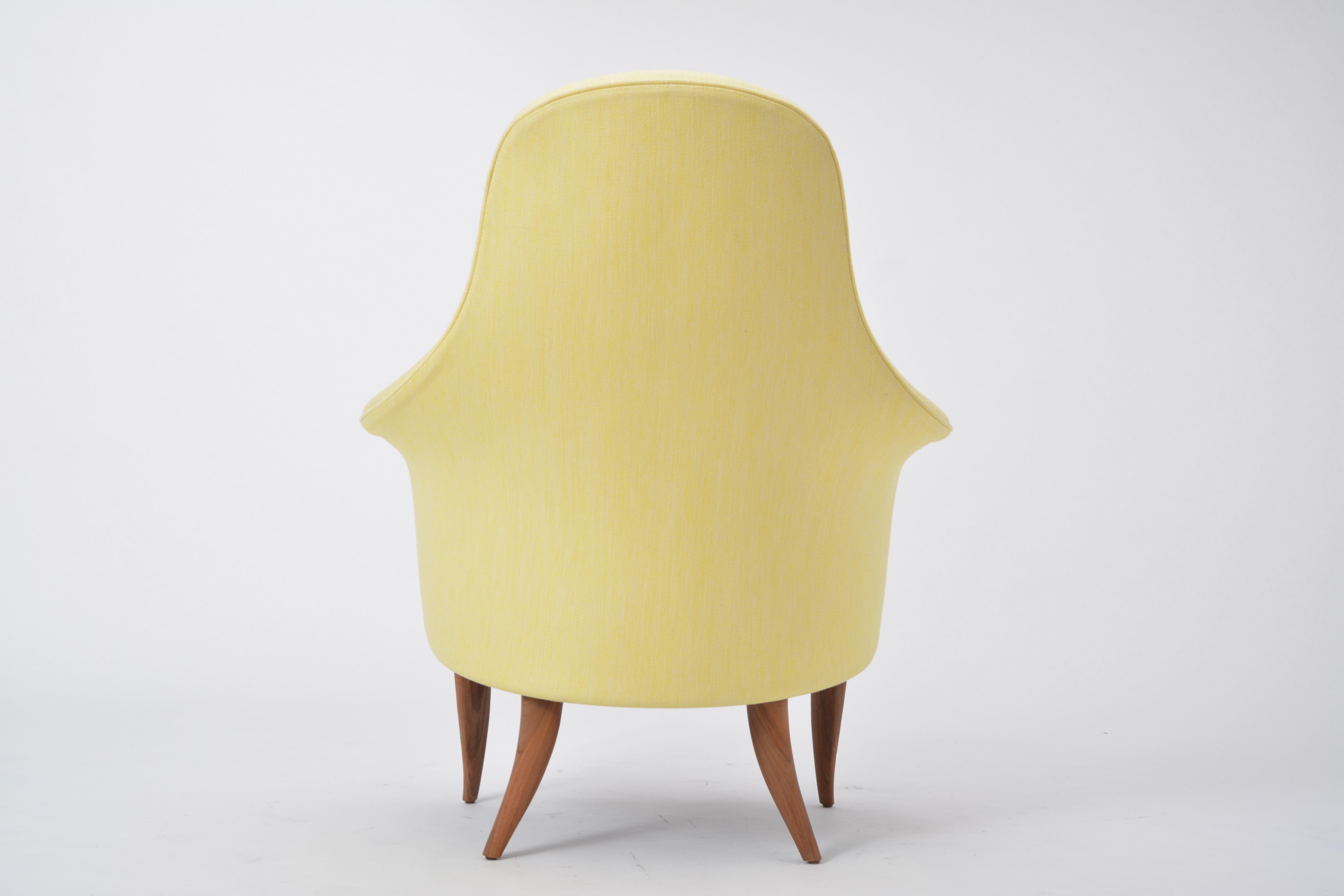 'Large Adam' Reupholstered Lounge Chair with Ottoman by Kerstin Hörlin-Holmquist 6