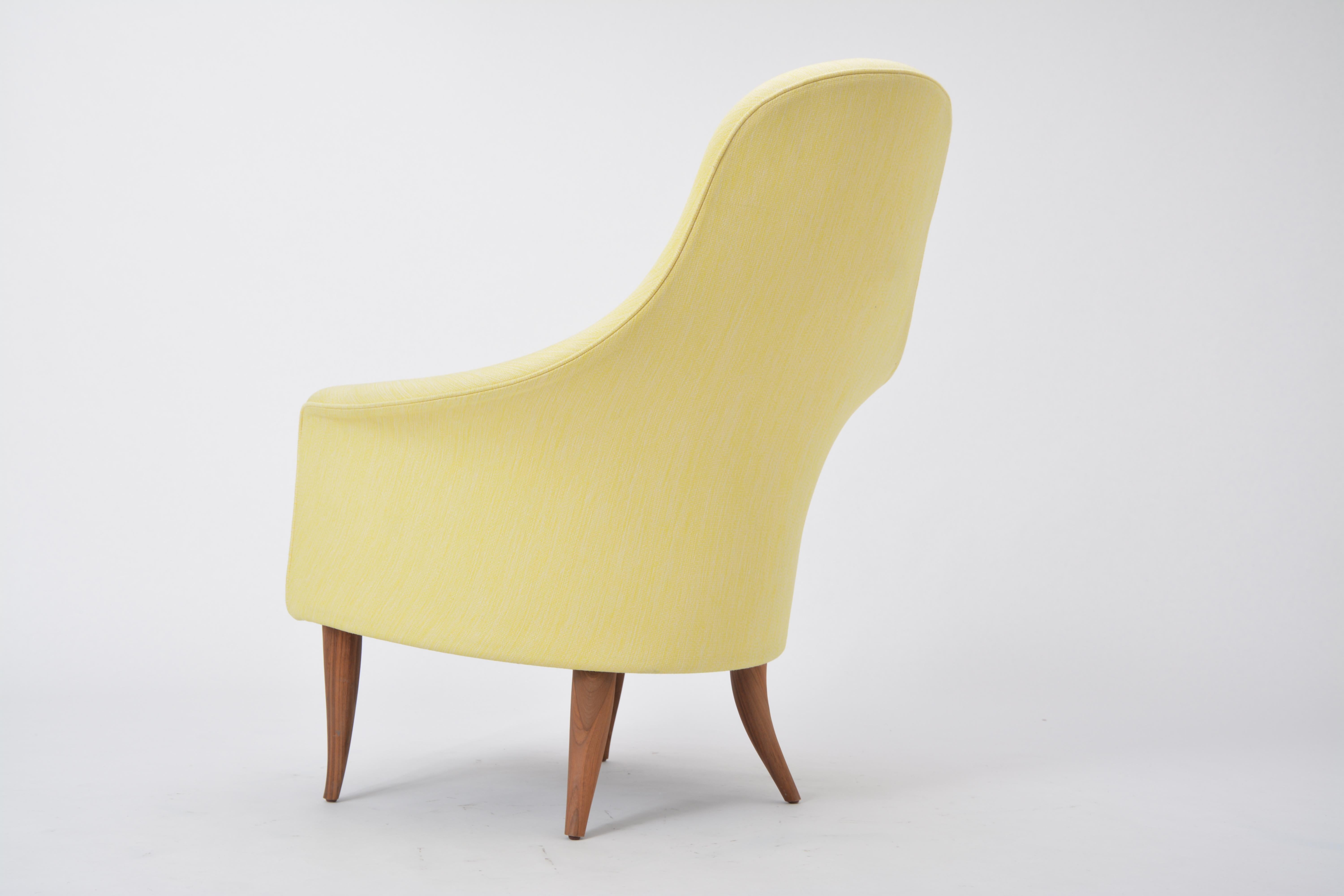 'Large Adam' Reupholstered Lounge Chair with Ottoman by Kerstin Hörlin-Holmquist 7
