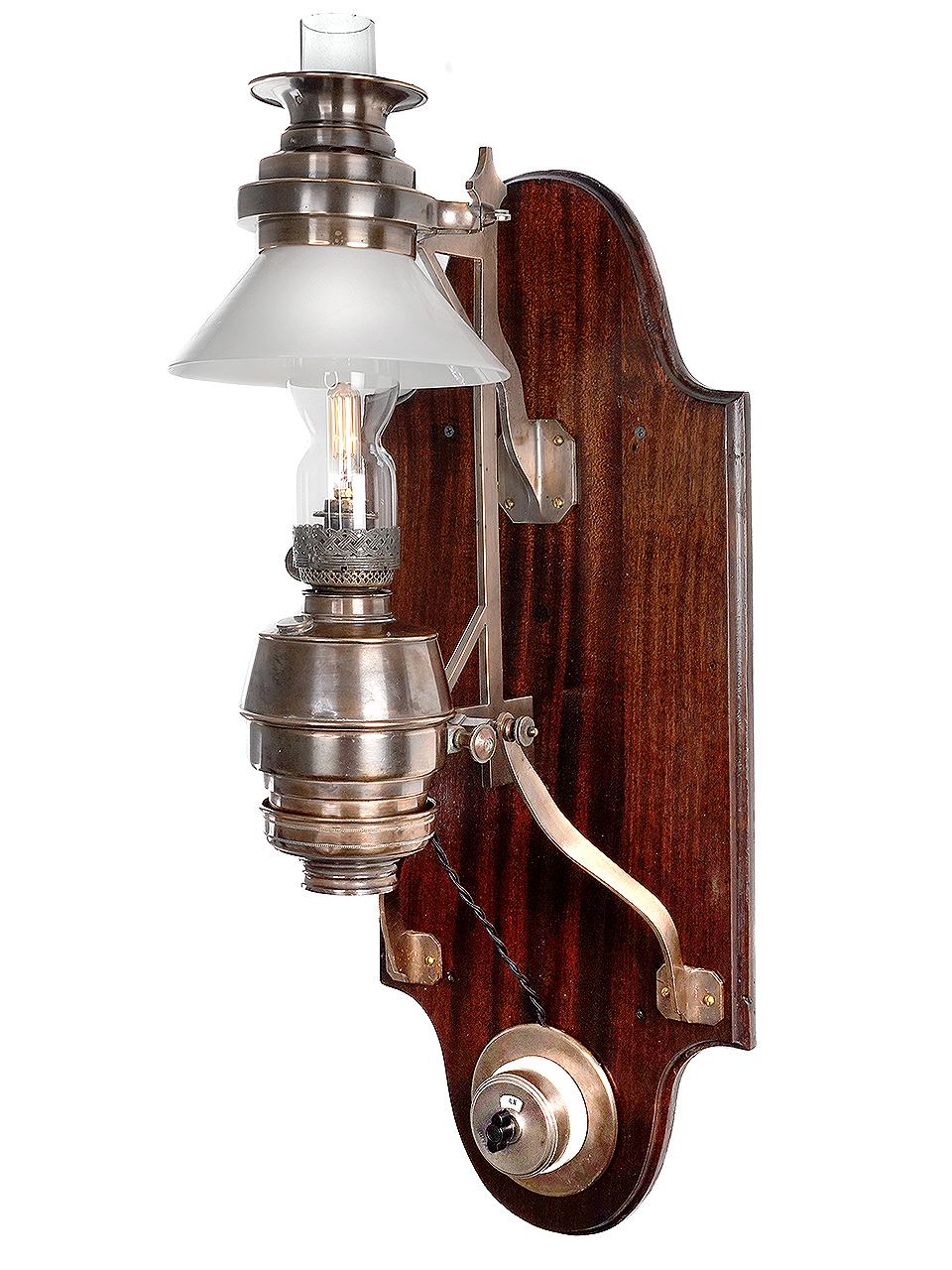 Bronze Large Adams and Westlake Railroad Dining Car Side Lamp