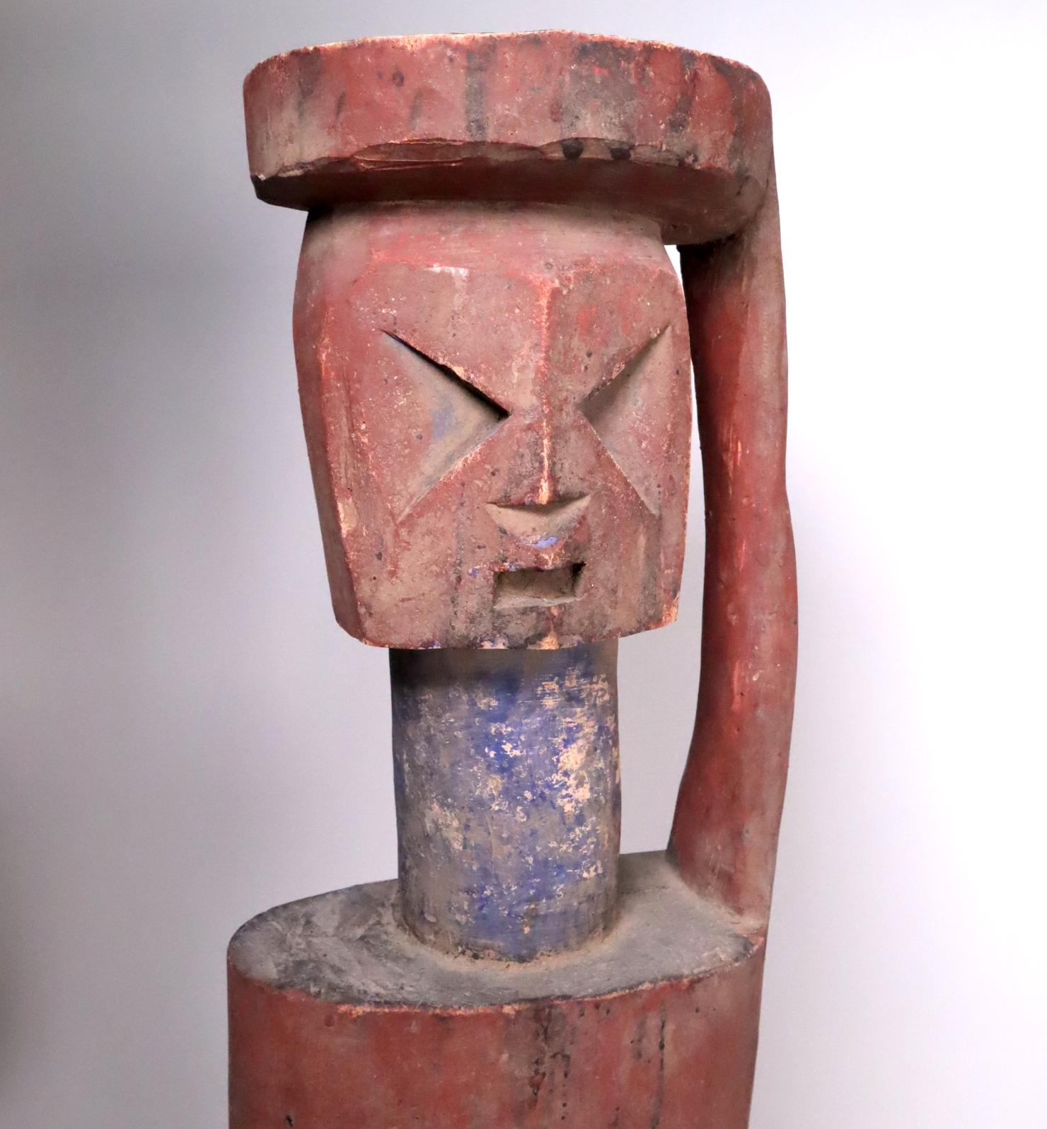 20th Century Large Adan Figure Ghana Togo West African Tribal Art Aka Adja Ada TOTEM For Sale