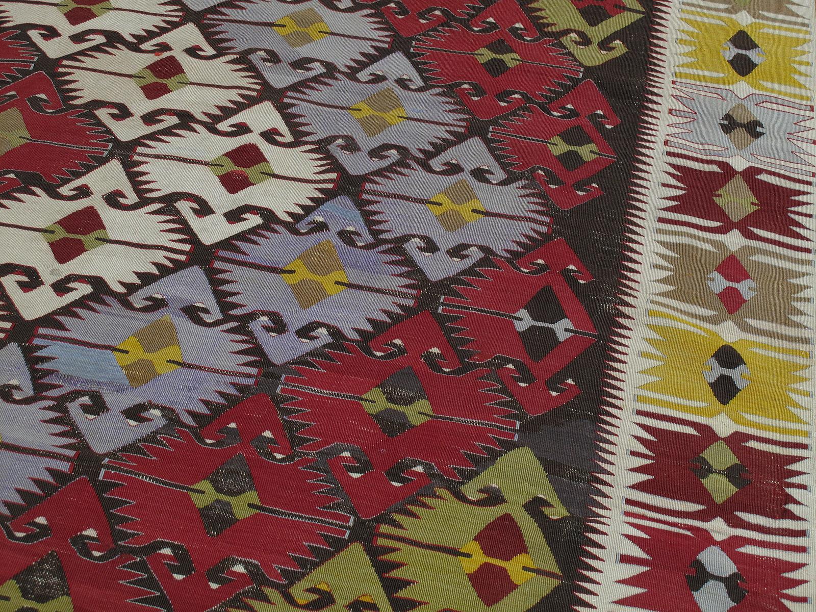 Hand-Woven Large Adana Kilim For Sale