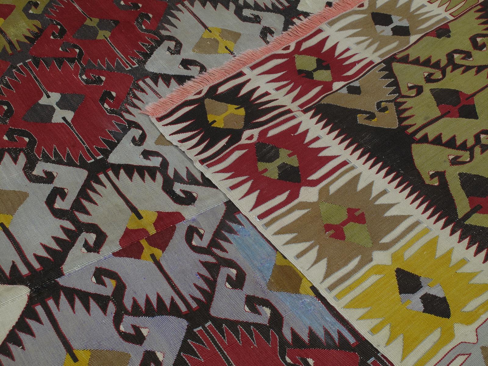 Grand tapis Kilim Adana en vente 1