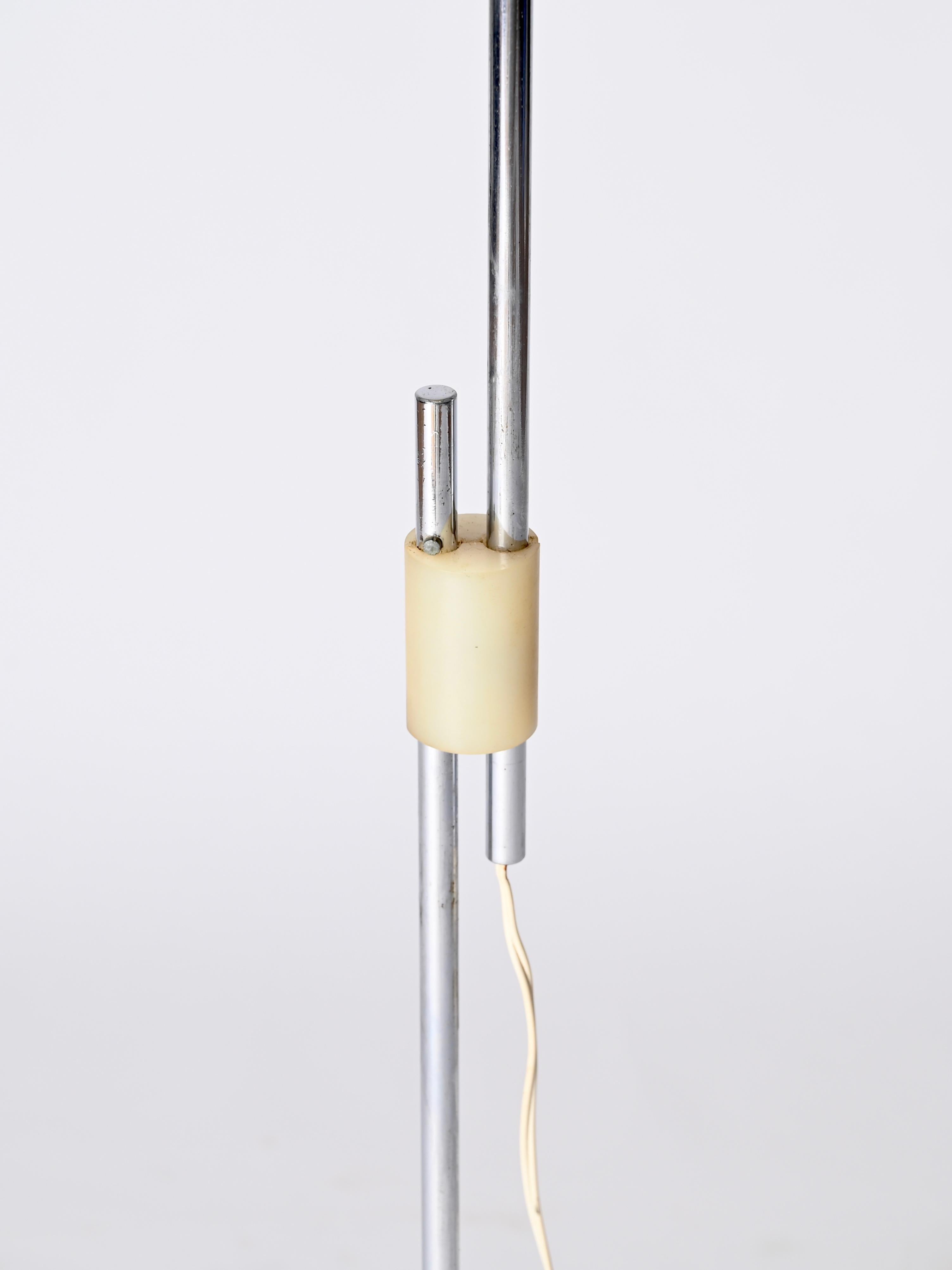 Gran lámpara de pie Cocoon beige regulable en cromo by Castiglioni, Italia 1960 en venta 4