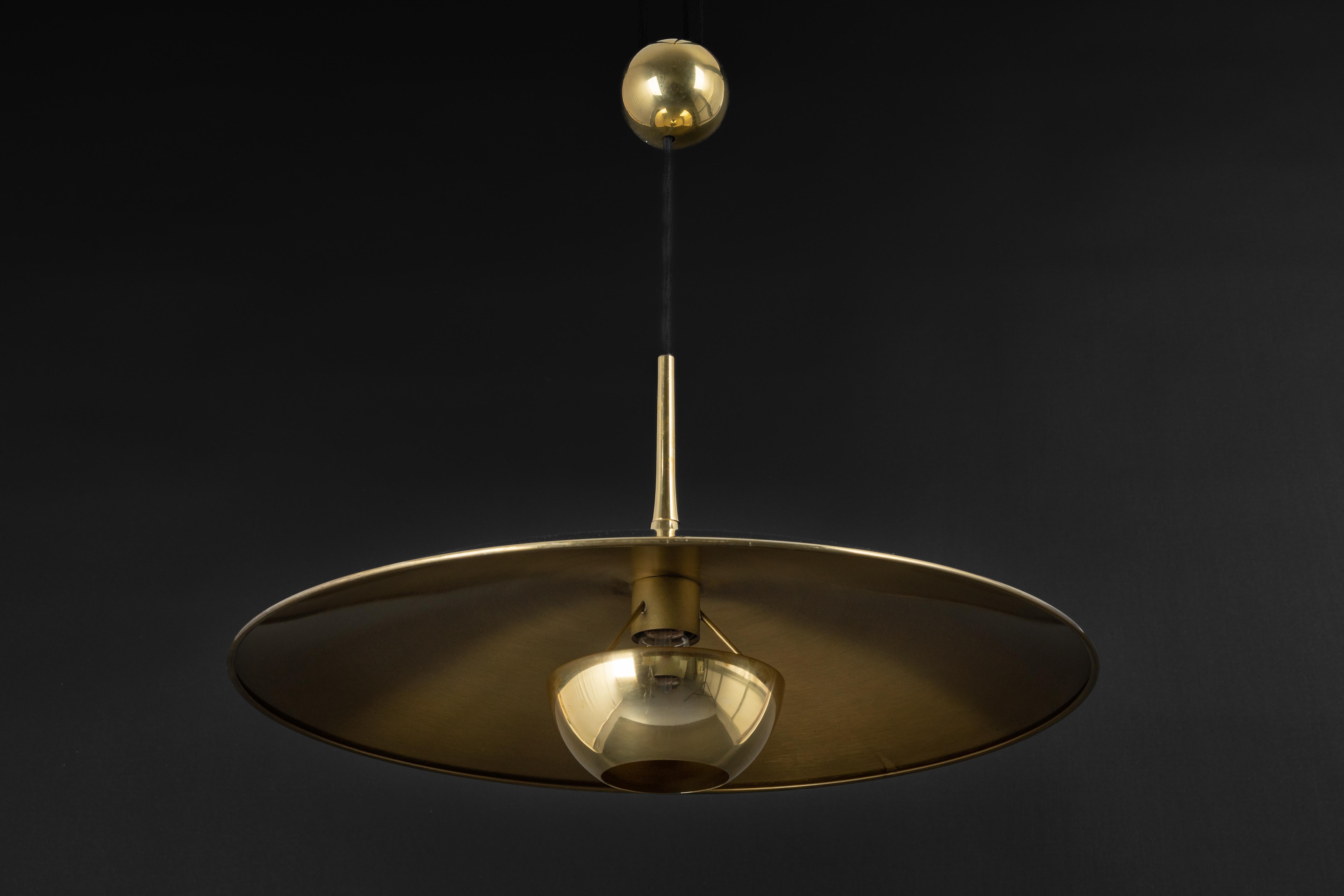 Large Adjustable Brass Counterweight Pendant Light by Florian Schulz, Germany 6