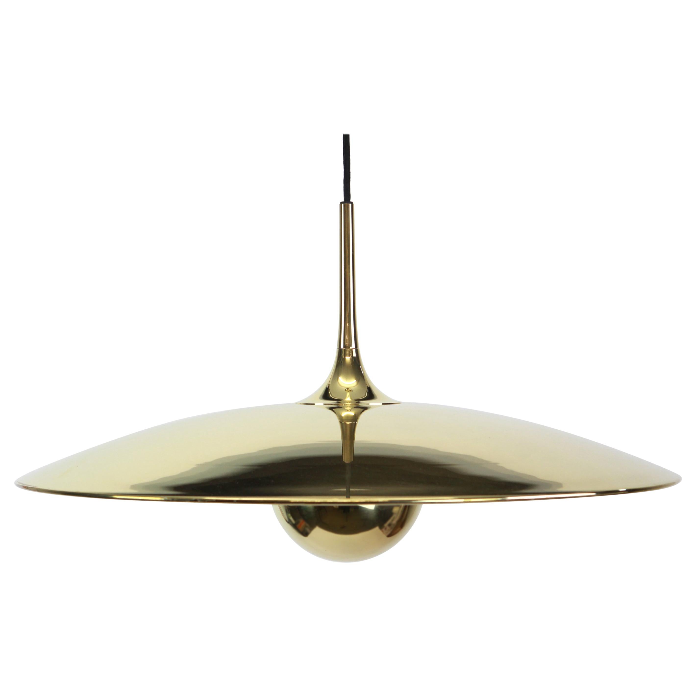 Large Adjustable Brass Counterweight Pendant Light by Florian Schulz, Germany