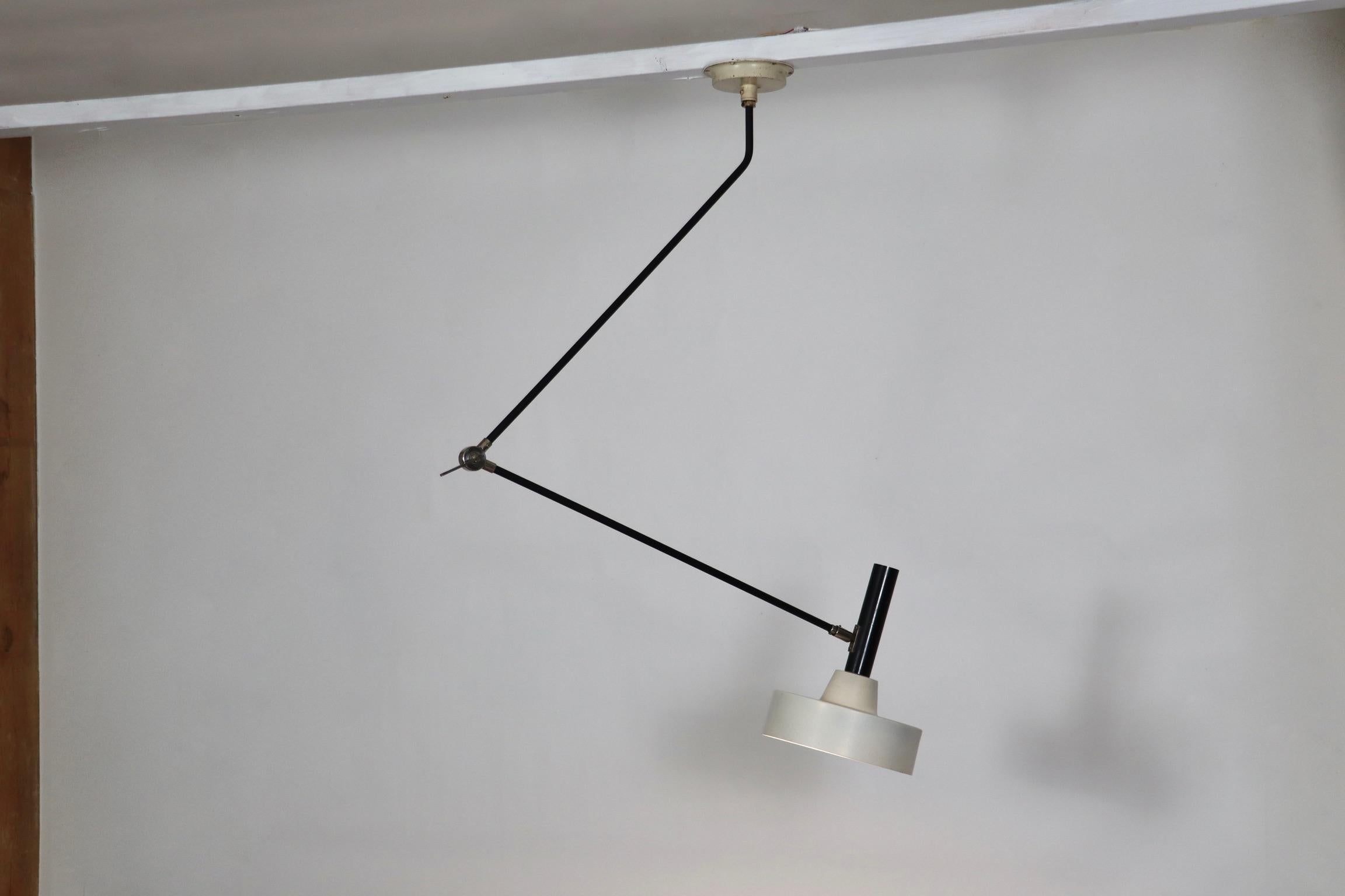 Large Adjustable Ceiling Lamp Model 190B By Willem Hagoort, 1956 5