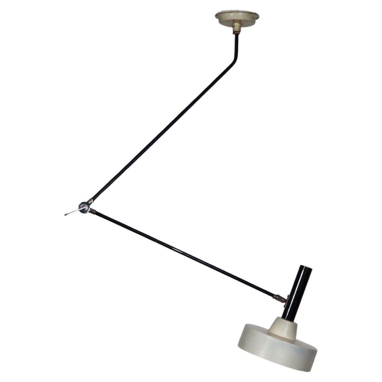 Large Adjustable Ceiling Lamp Model 190B By Willem Hagoort, 1956