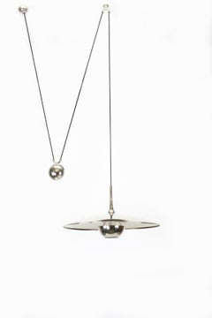 Large Adjustable Chrome Counterweight Pendant Light by Florian Schulz, Germany