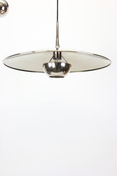 Large Adjustable Chrome Counterweight Pendant Light by Florian Schulz, Germany
