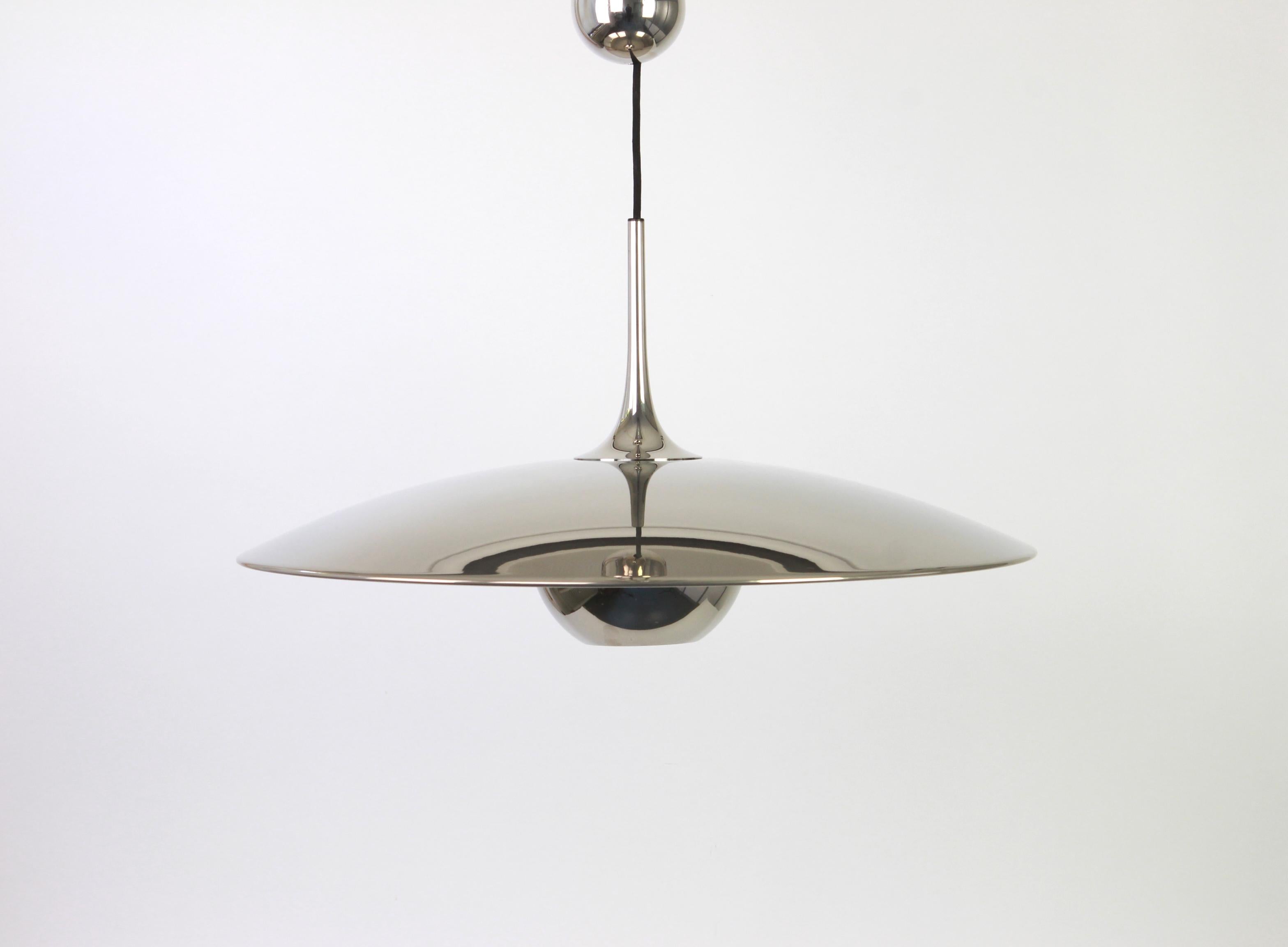 Large Adjustable Chrome Counterweight Pendant Light by Florian Schulz , Germany 2