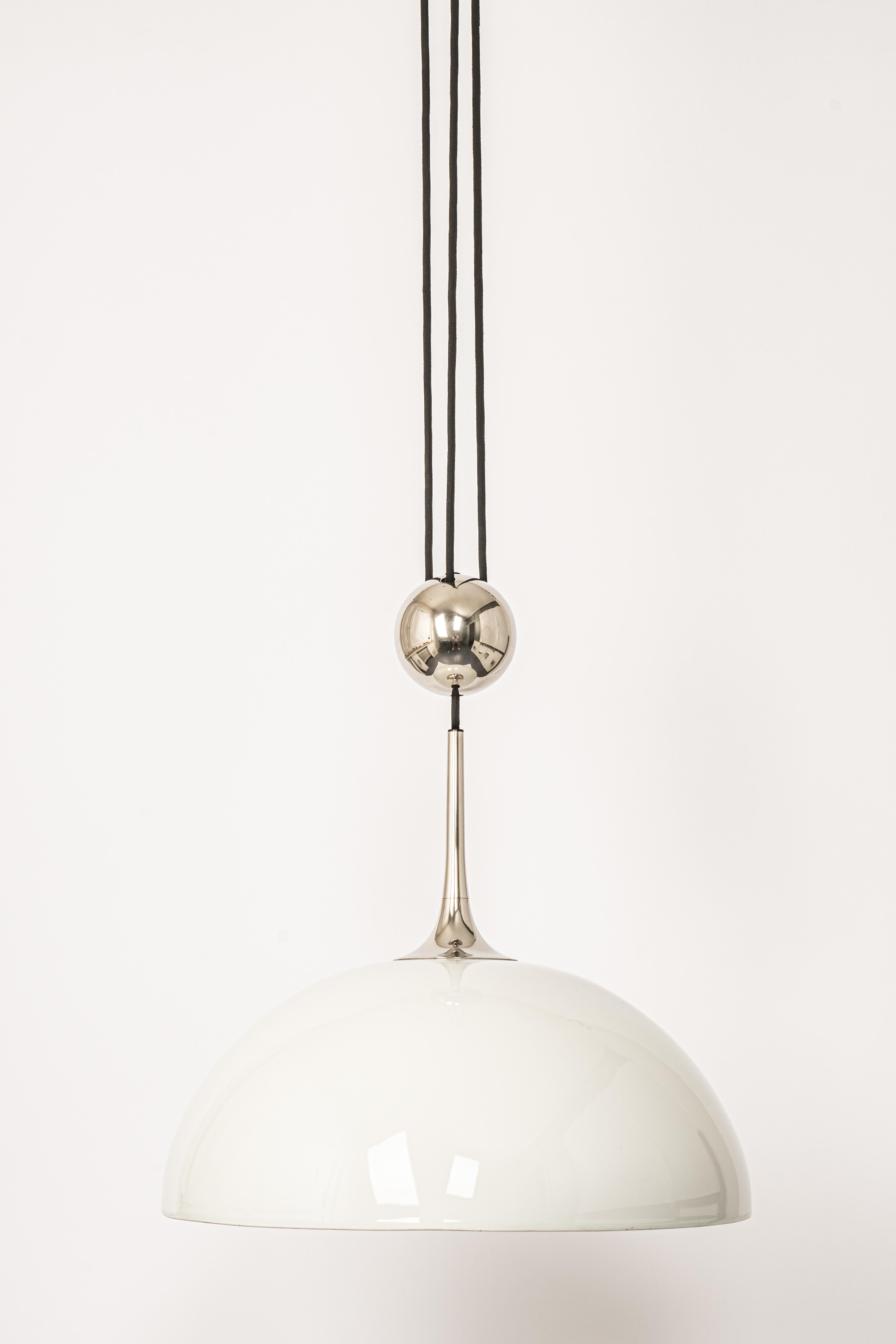 Large Adjustable Chrome Counterweight Pendant Light by Florian Schulz, Germany 4