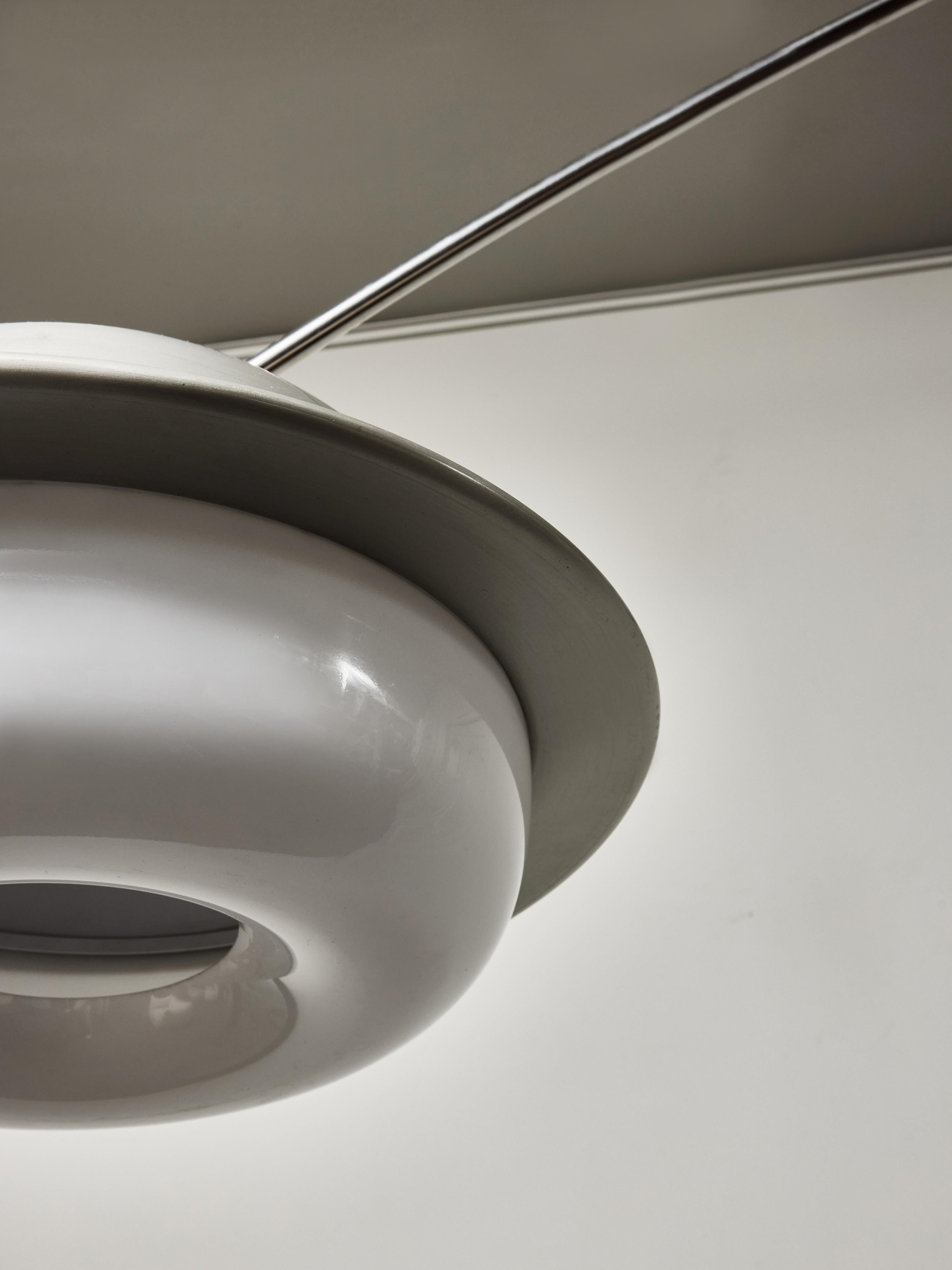 Steel Large Adjustable Counterbalance Ceiling Lamp by Filvem Voghera For Sale