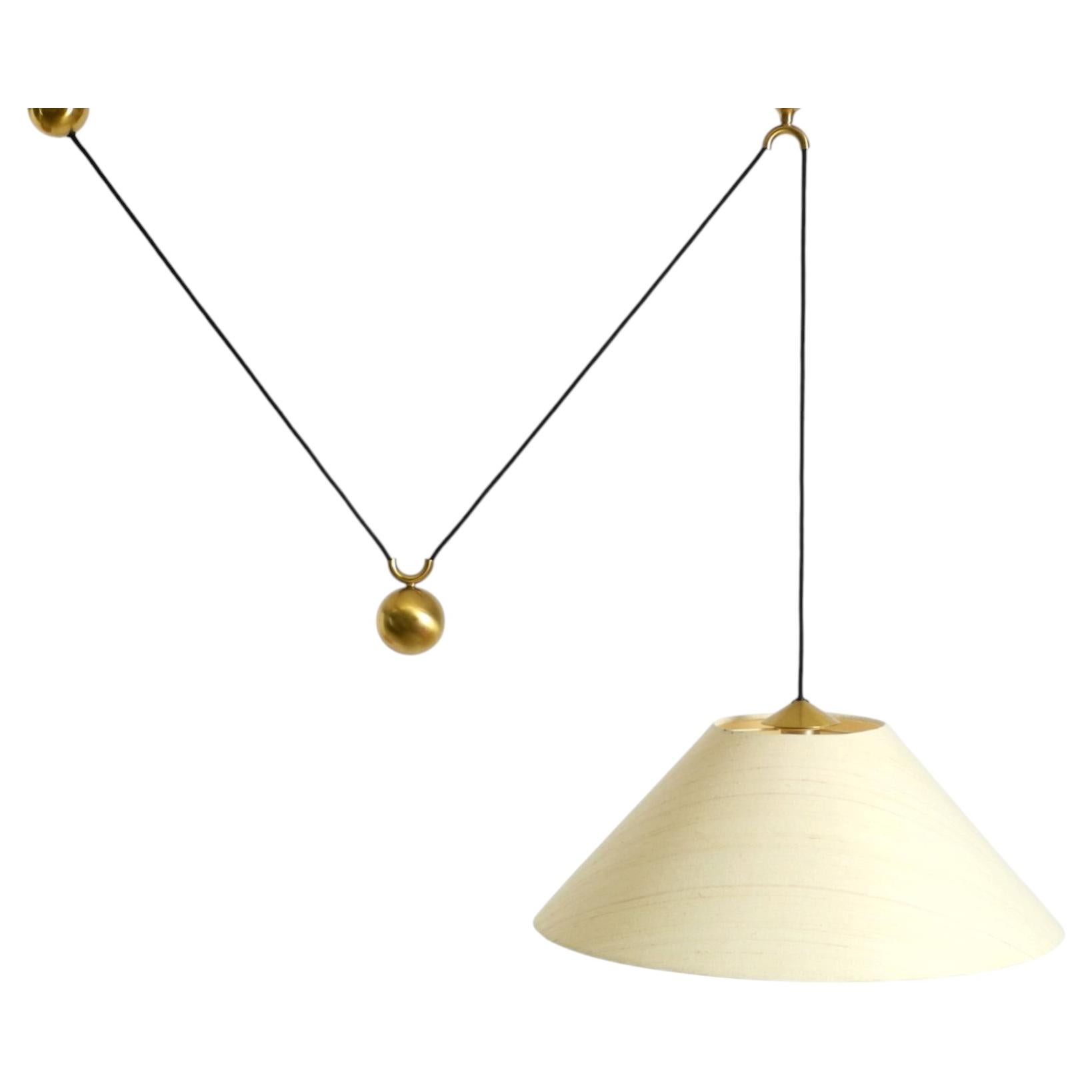 Large Adjustable Counterweight Pendant Lamp "Kera" by Florian Schulz 1980s