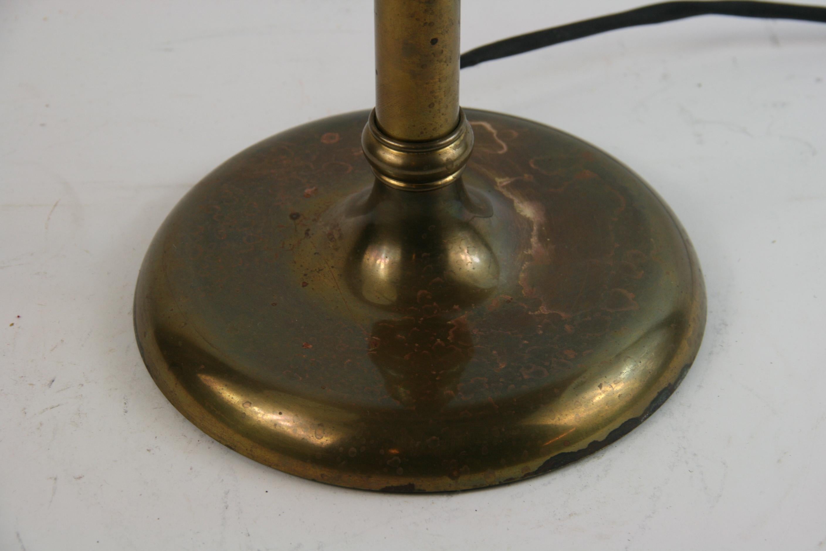 Late 20th Century Mid Century Large Adjustable Double Light Brass Table/ Desk Lamp