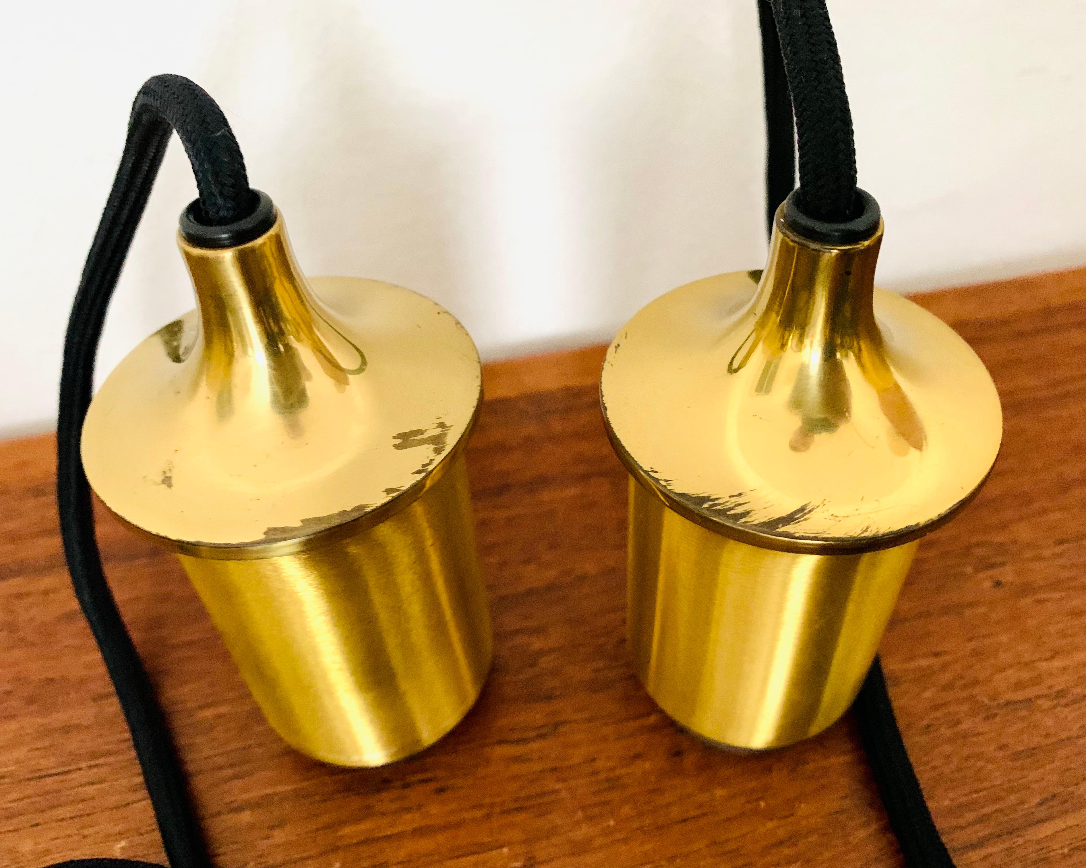 Large Adjustable Double Posa44 Brass Pendant Lamp by Florian Schulz For Sale 8