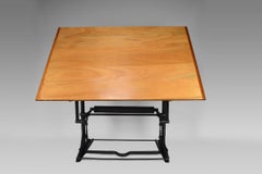 Large Adjustable Industrial Drafting / Architect Table, France, circa 1900