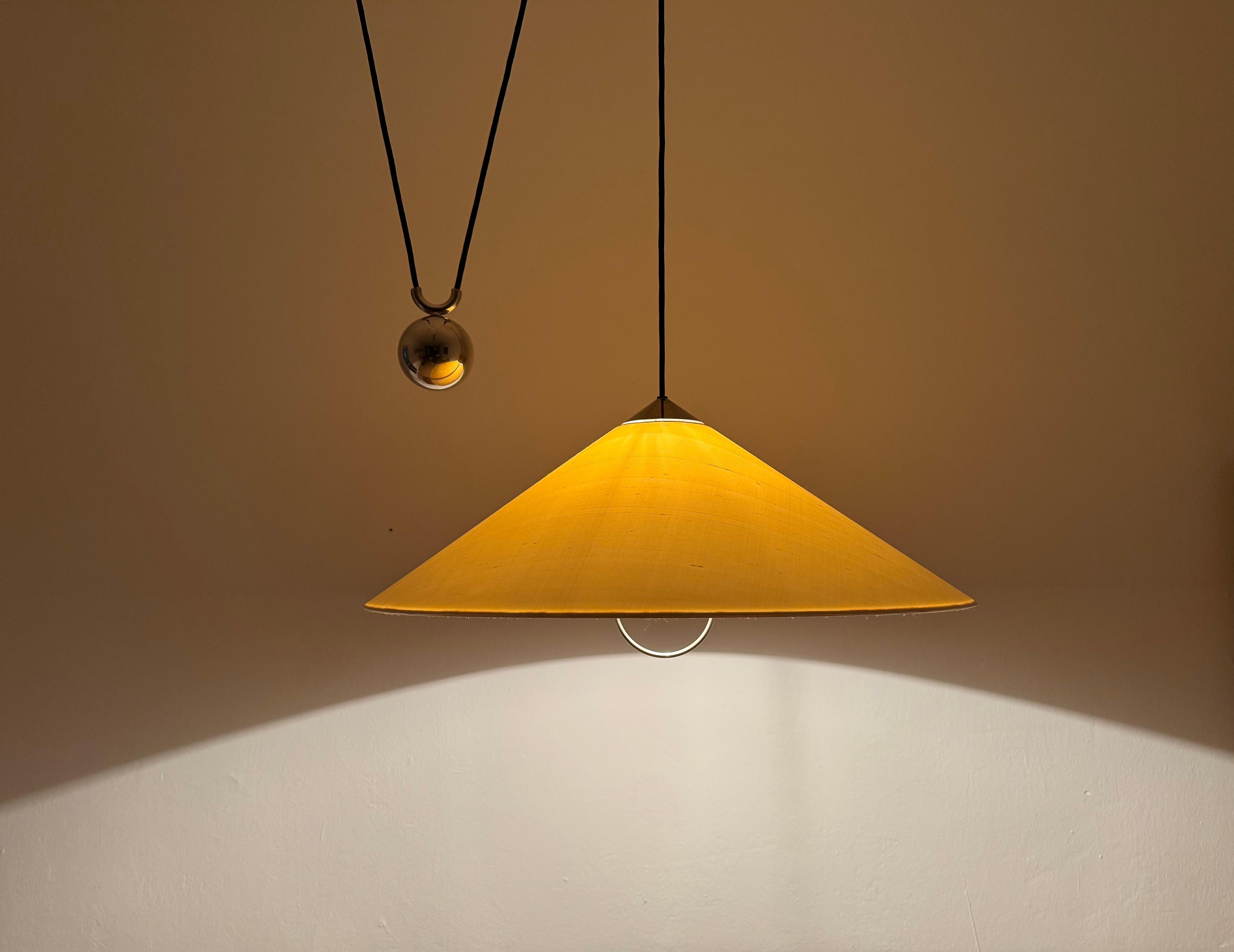 Large Adjustable Pendant Lamp with Counterweight by Florian Schulz For Sale 6