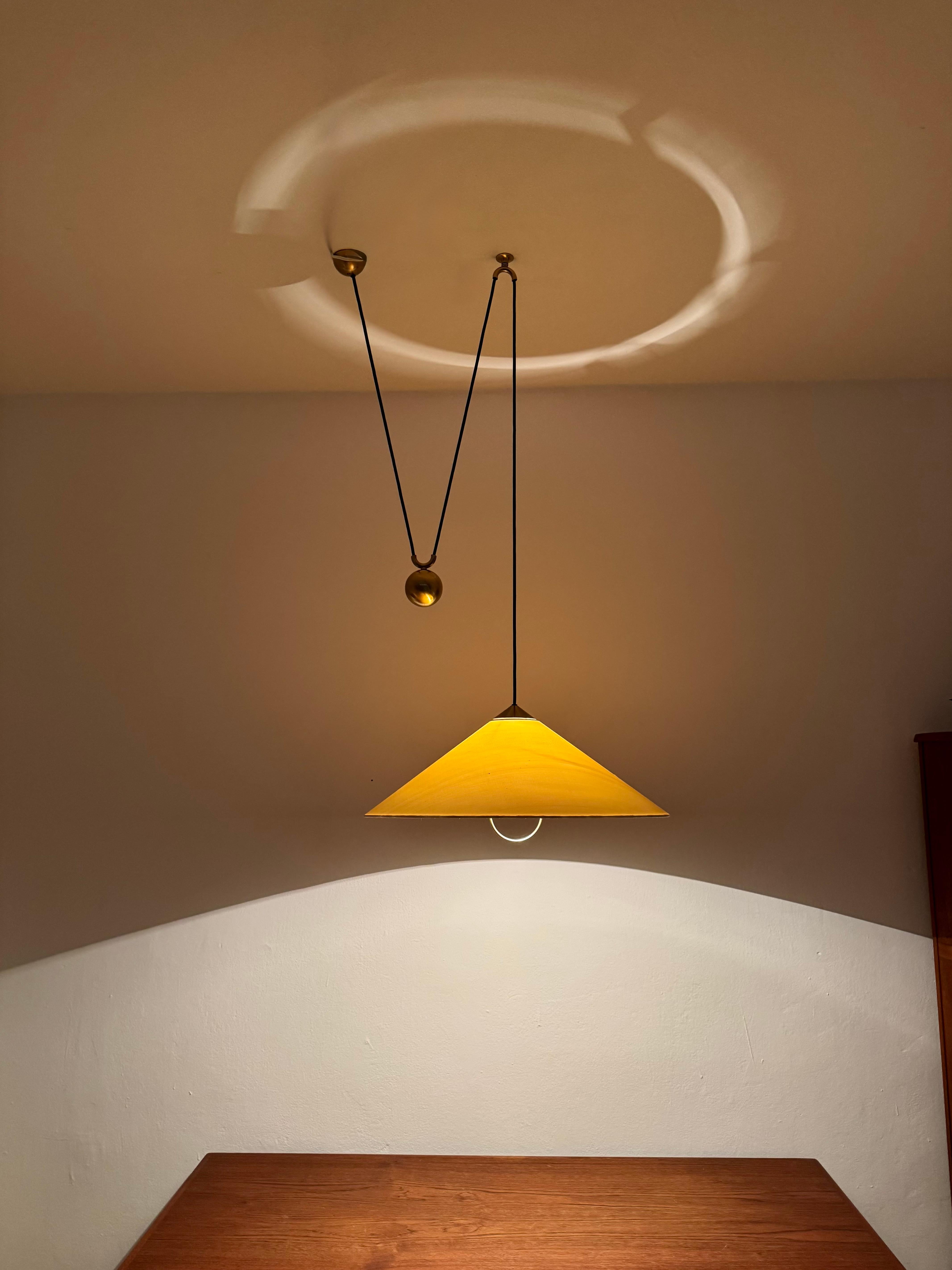 Large Adjustable Pendant Lamp with Counterweight by Florian Schulz For Sale 6